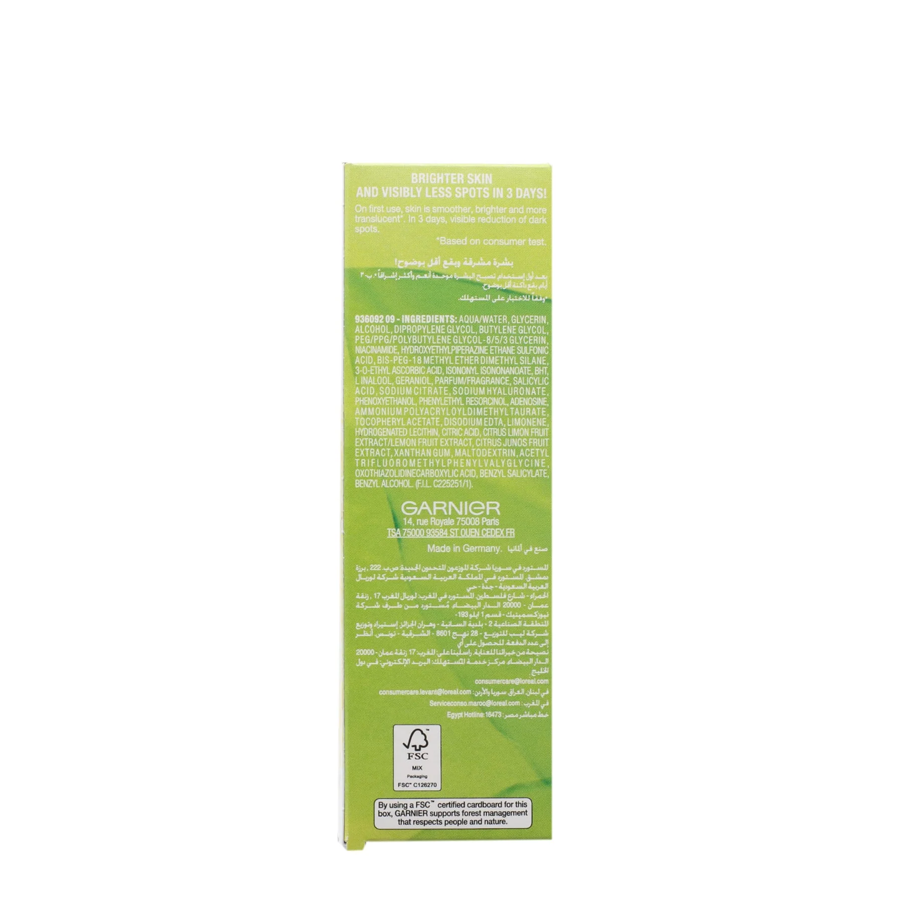Garnier SkinActive Fast Bright 30x Vitamin C Booster Face Serum 30ml - Image 4