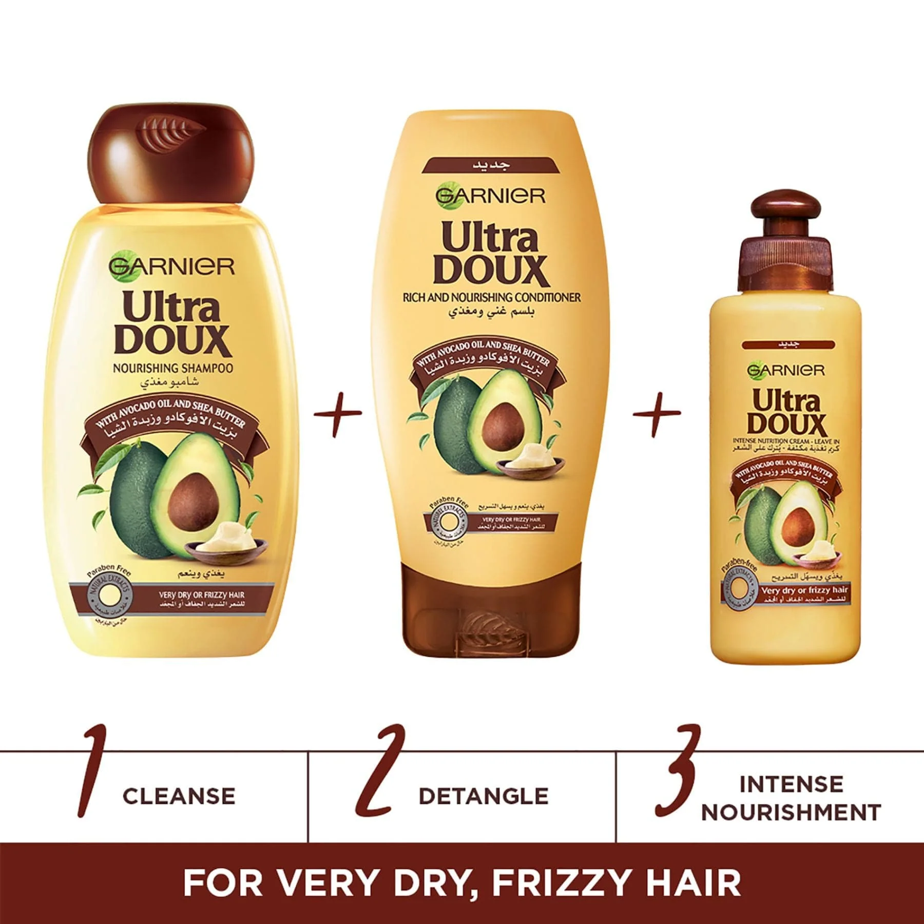 Garnier Ultra Doux Nourishing Shampoo Avocado Oil & Shea Butter 400ml - Image 2