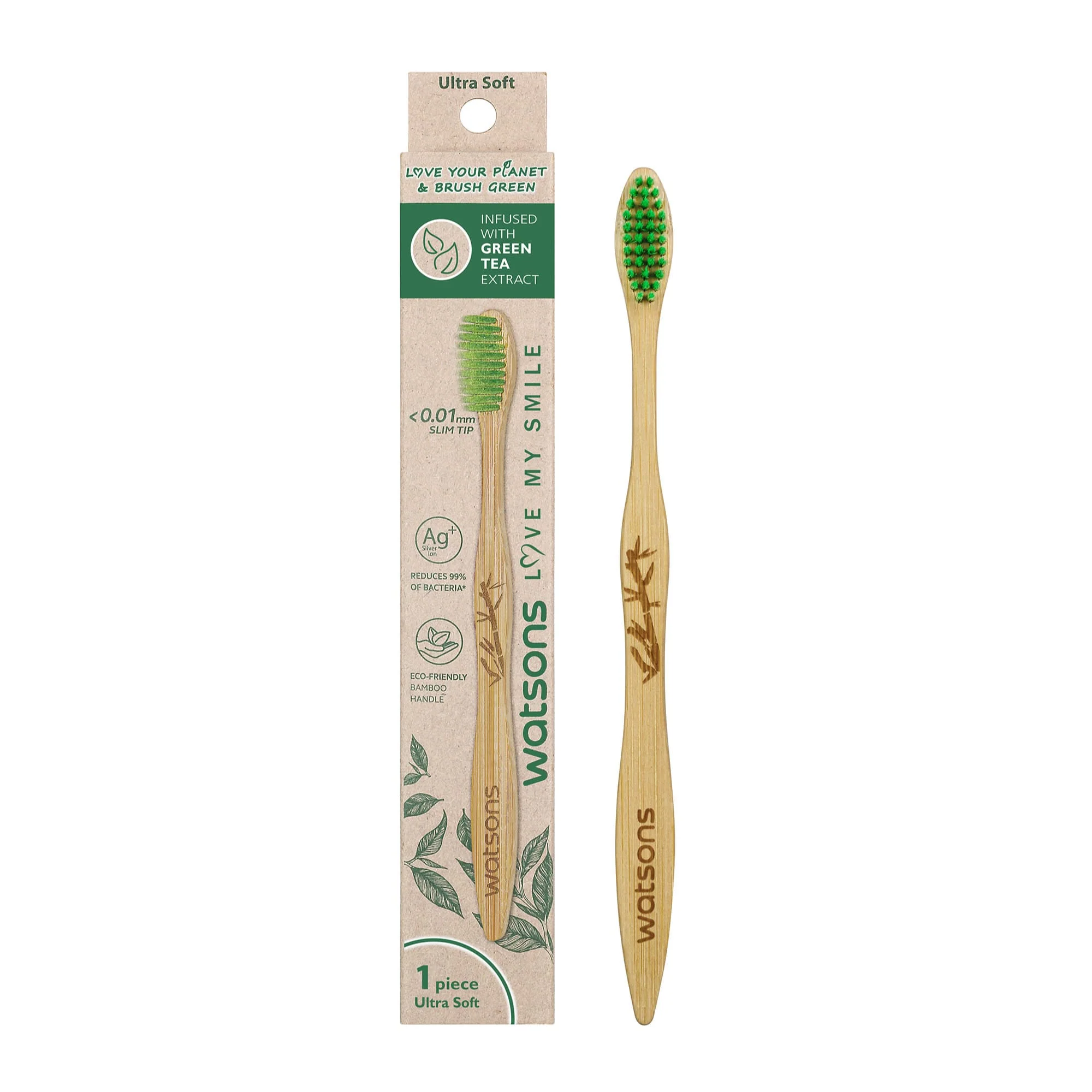 Green Tea Bamboo Toothbrush Ultra-Soft 1pc