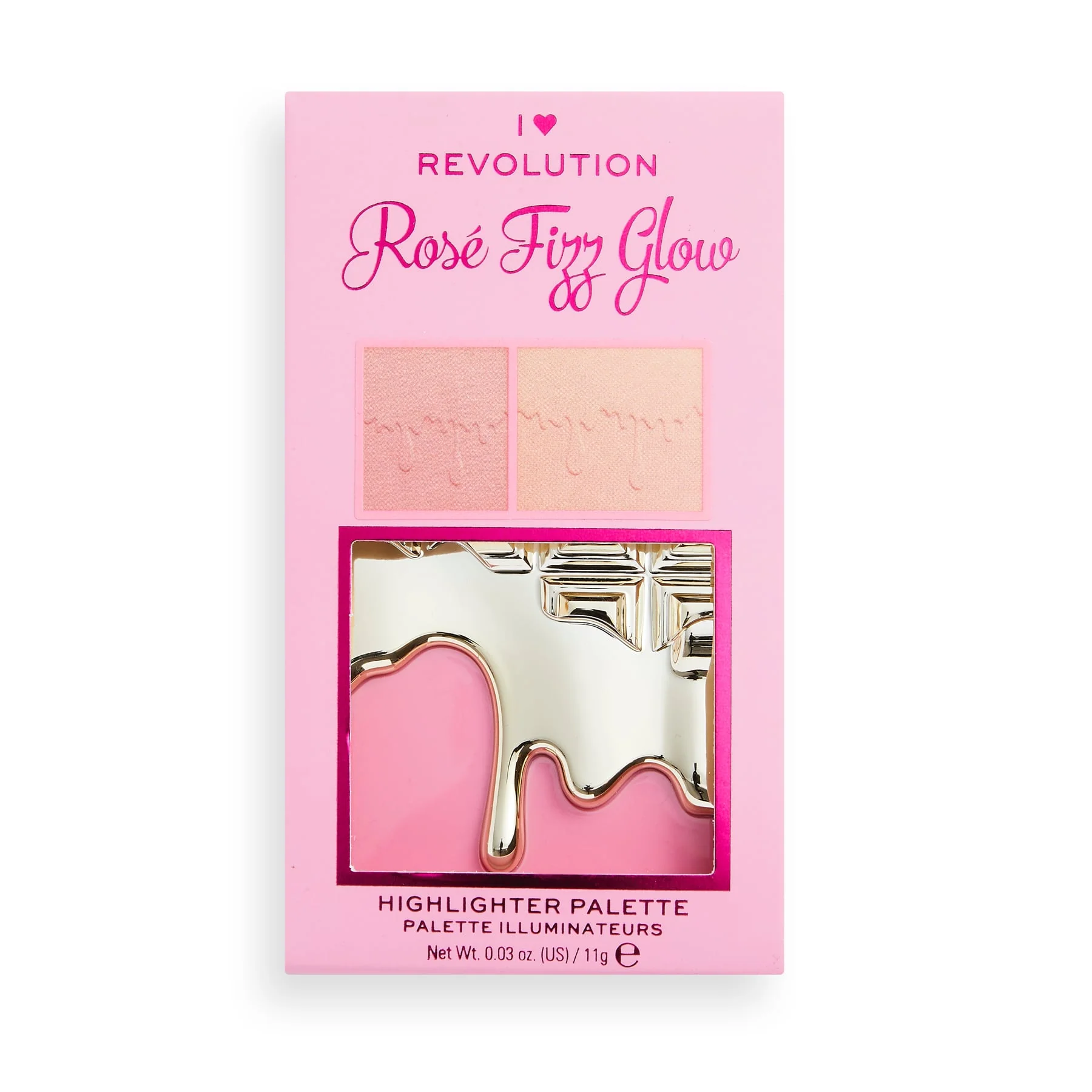 I Heart Revolution I Heart Revolution Rosé Fizz Glow Highlighter Palette - Image 4