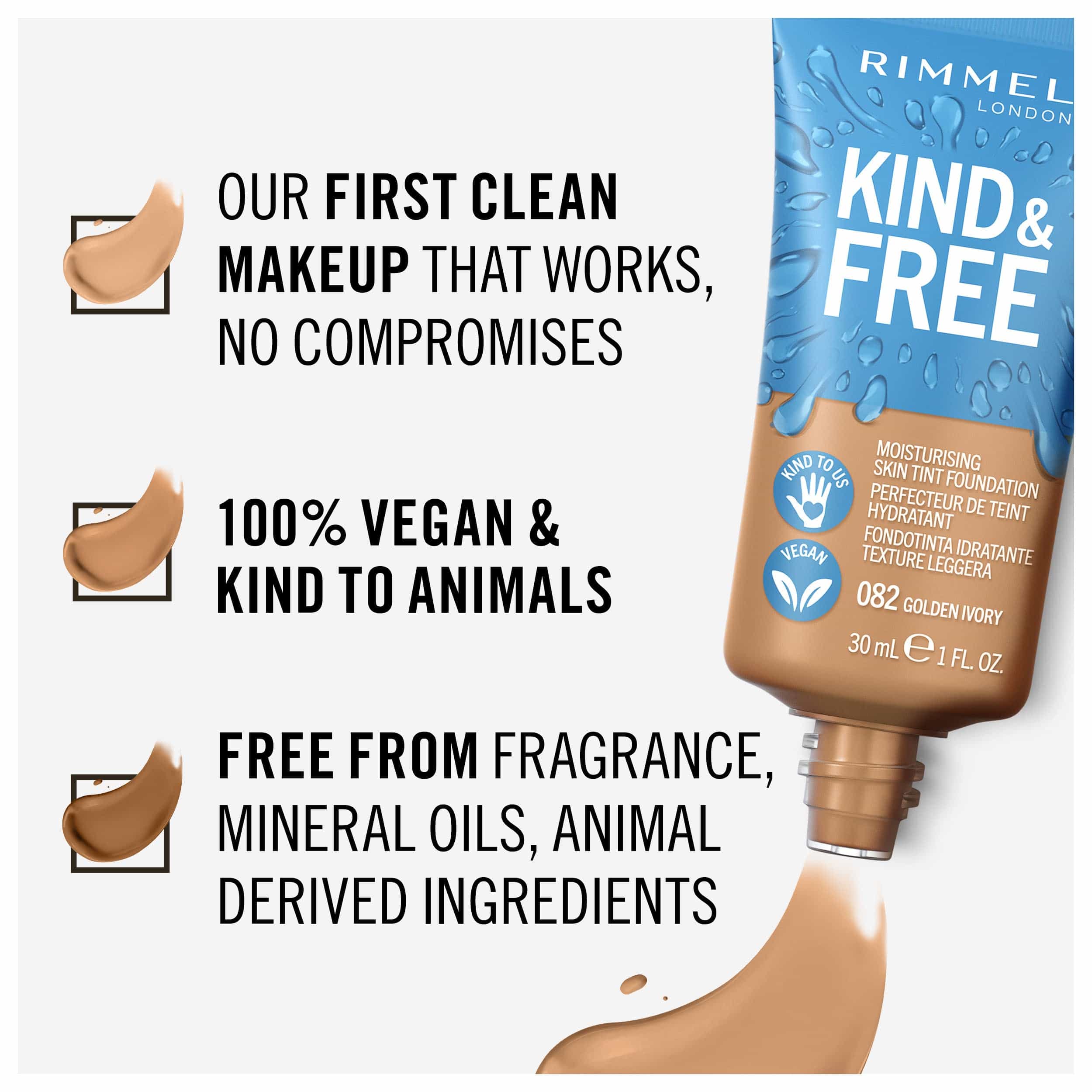 Rimmel Kind & Free Moisturising Skin Tint Foundation 30ml - Image 11