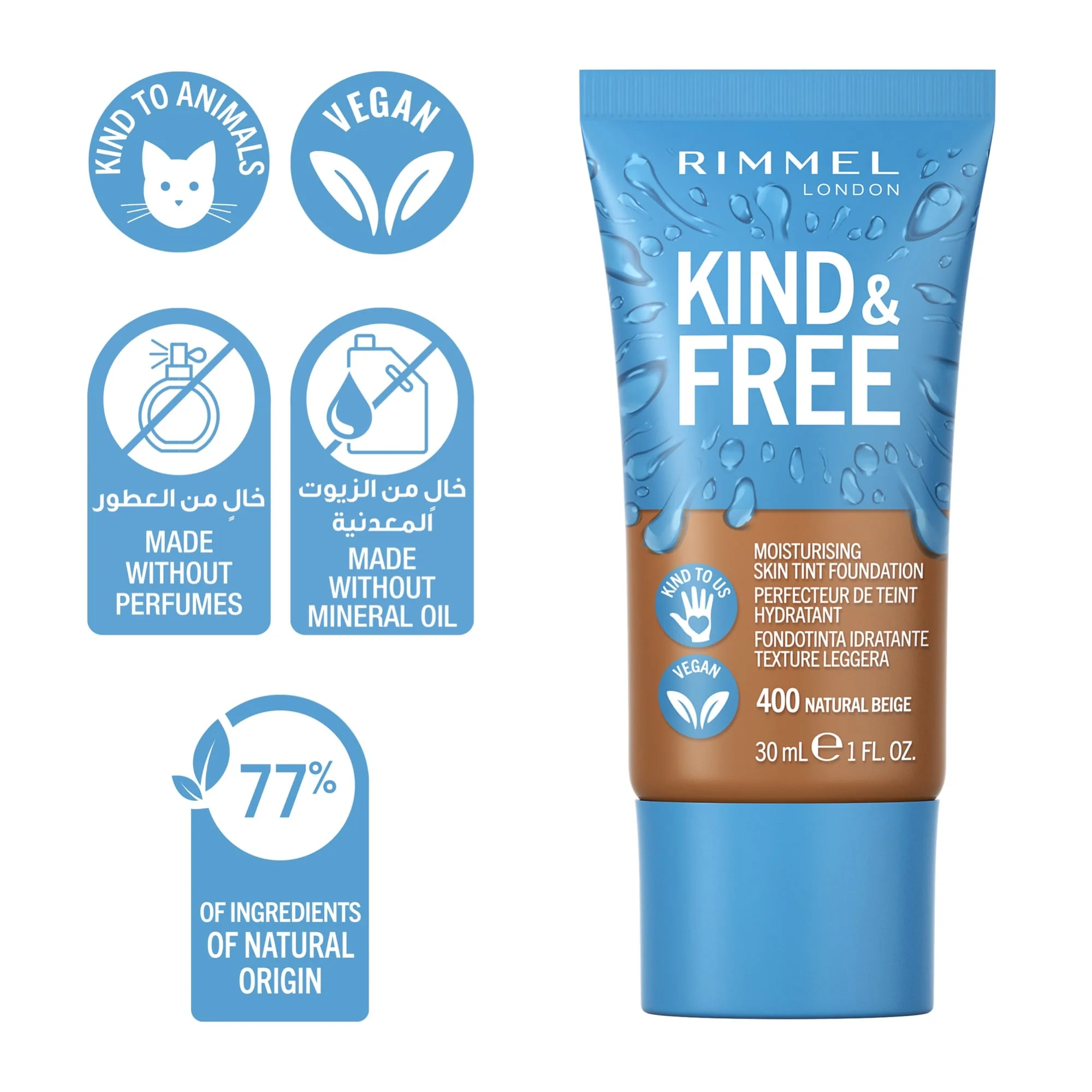 Rimmel Kind & Free Moisturising Skin Tint Foundation 30ml - Image 22