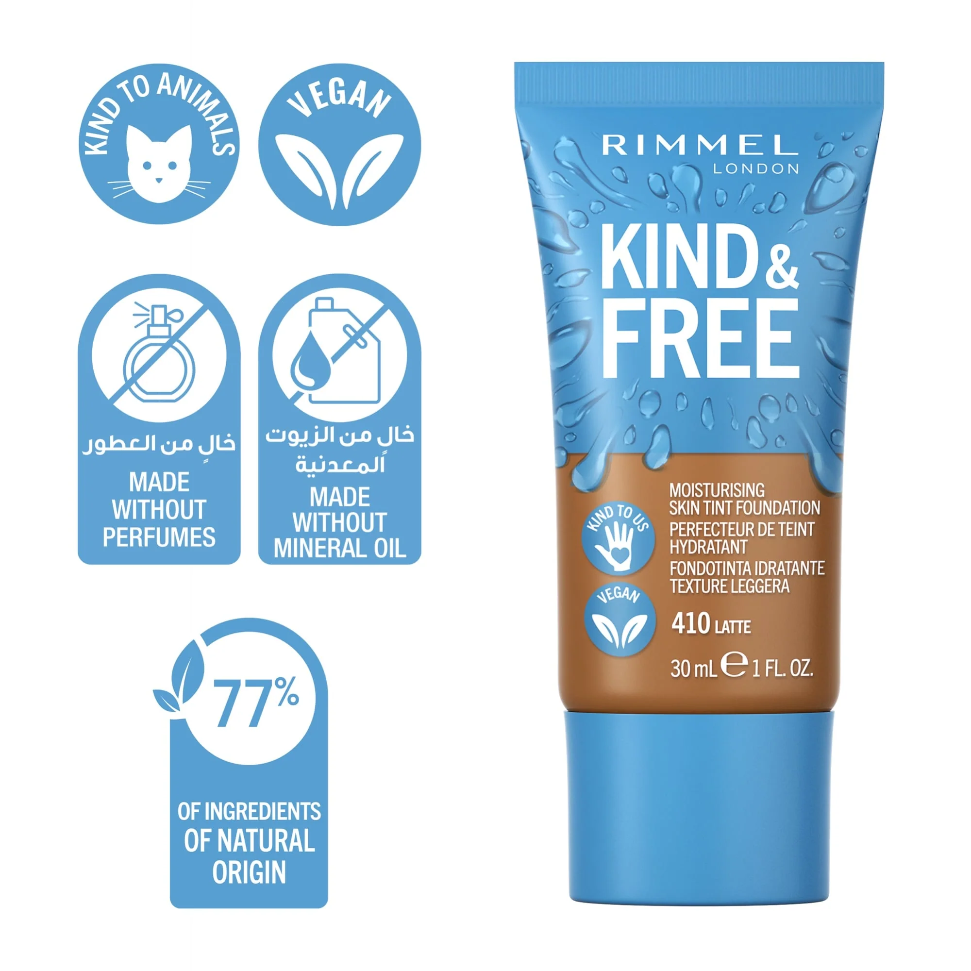 Rimmel Kind & Free Moisturising Skin Tint Foundation 30ml - Image 7