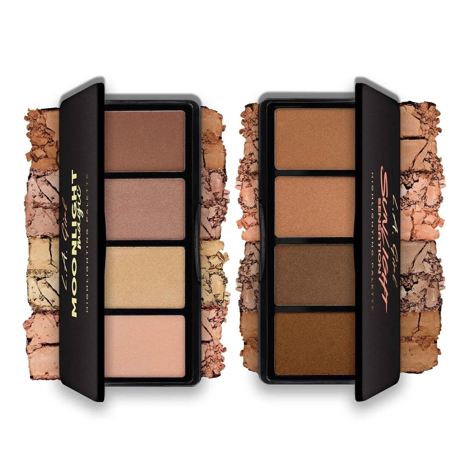 La Girl Fanatic Blush & Highlighter Palette Moonlight Magic - Image 2