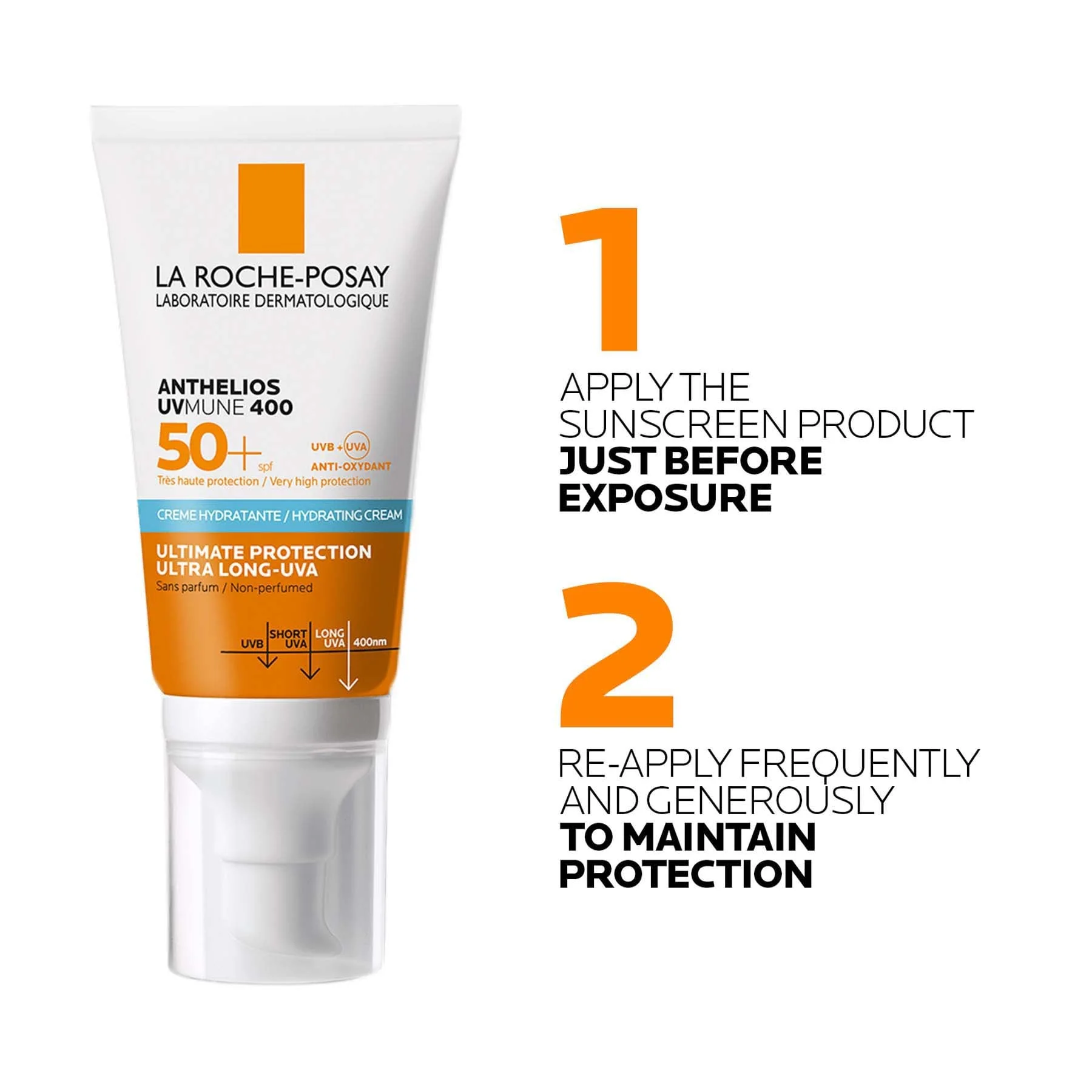 La Roche-posay Anthelios Uvmune 400 Moisturising Cream Spf50+ Fragrance Free 50ml - Image 6