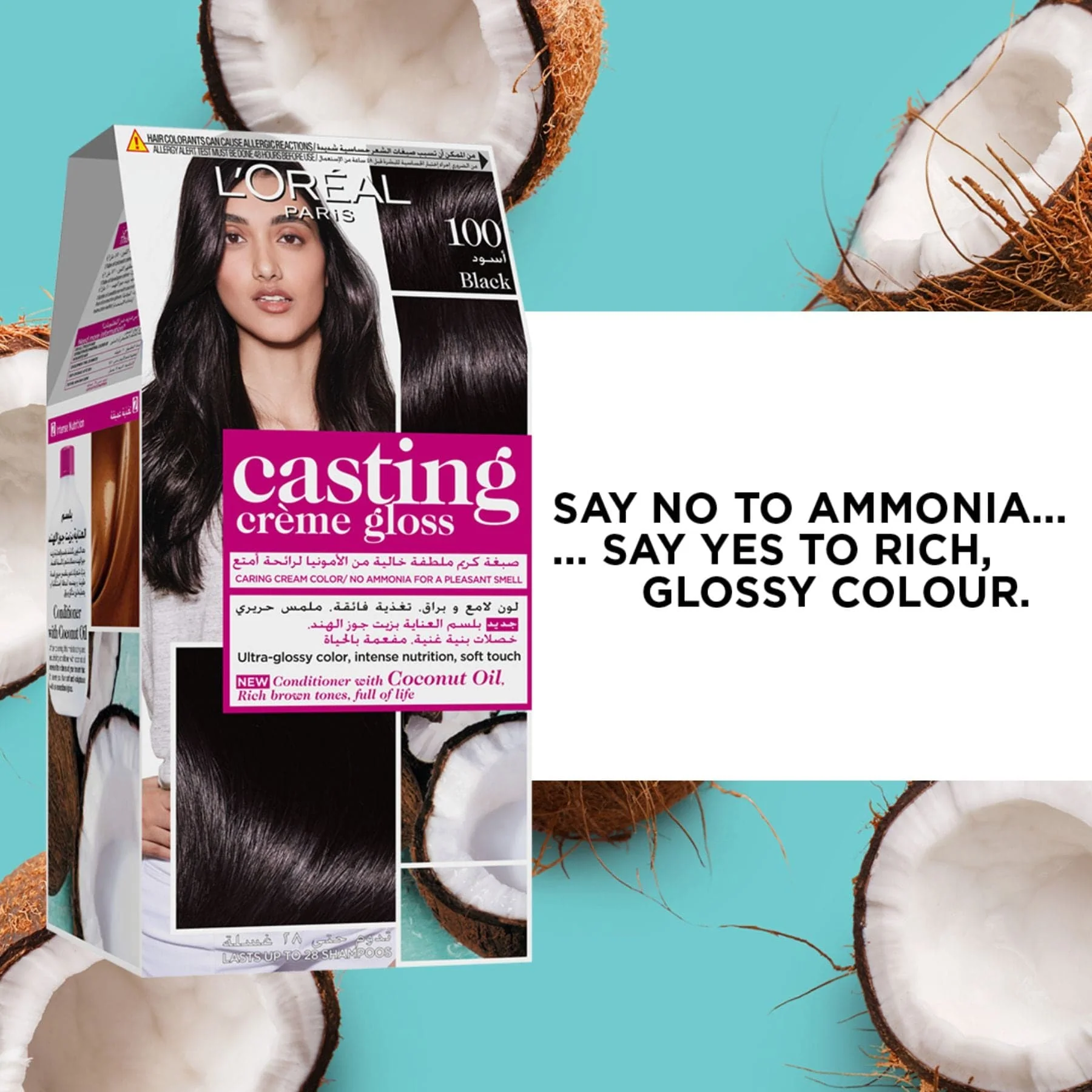 L'Oréal Paris Casting Cream Gloss 100 Black Licorice - Image 2