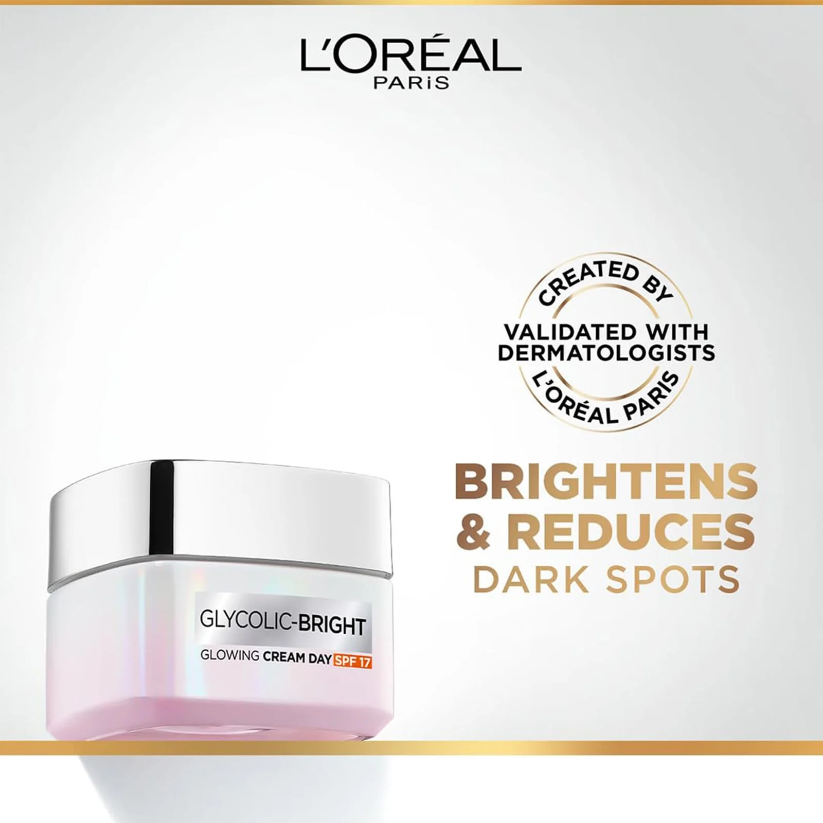 L'Oreal Paris Glycolic Bright Day Cream SPF17 50ml - Image 2