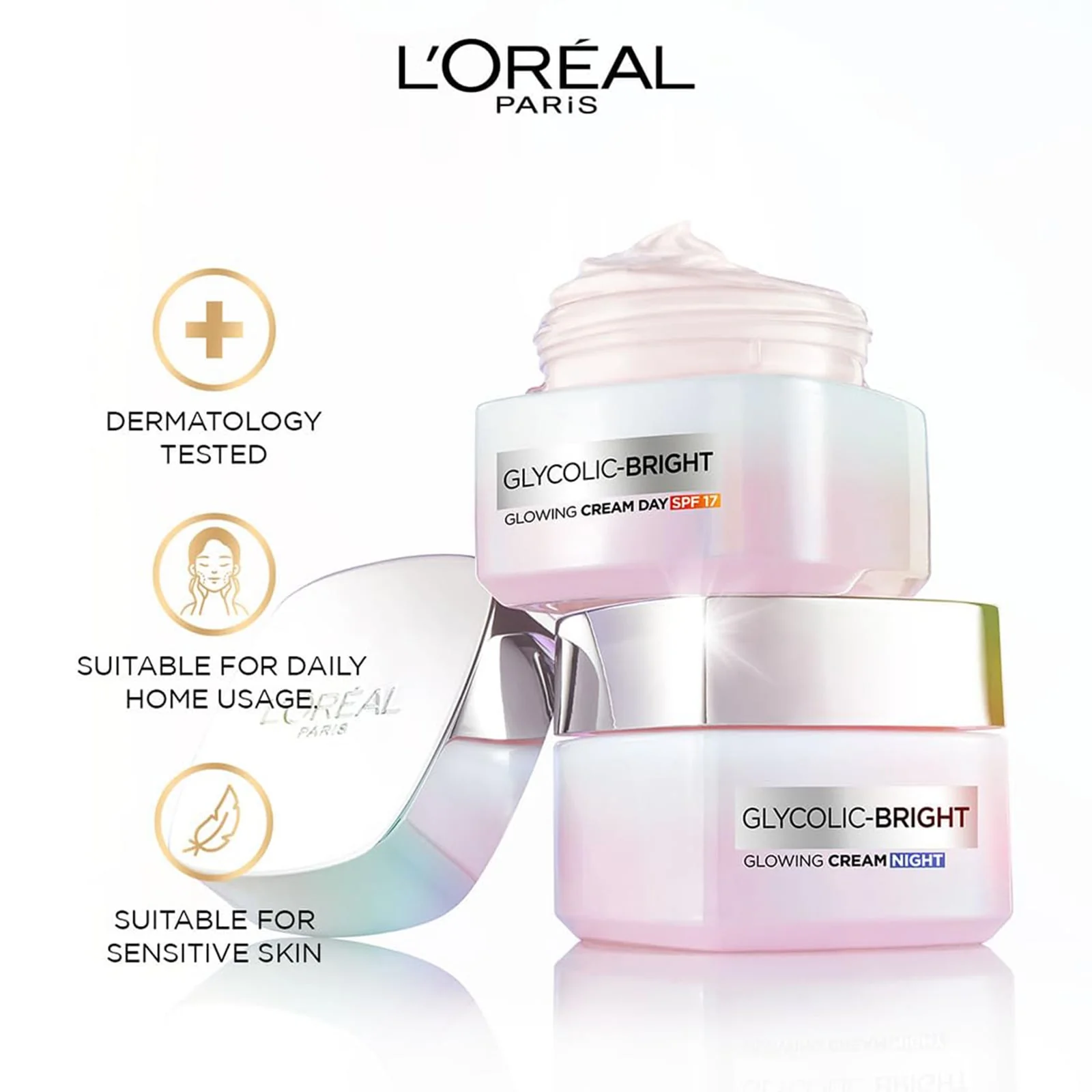 L'Oreal Paris Glycolic Bright Day Cream SPF17 50ml - Image 5
