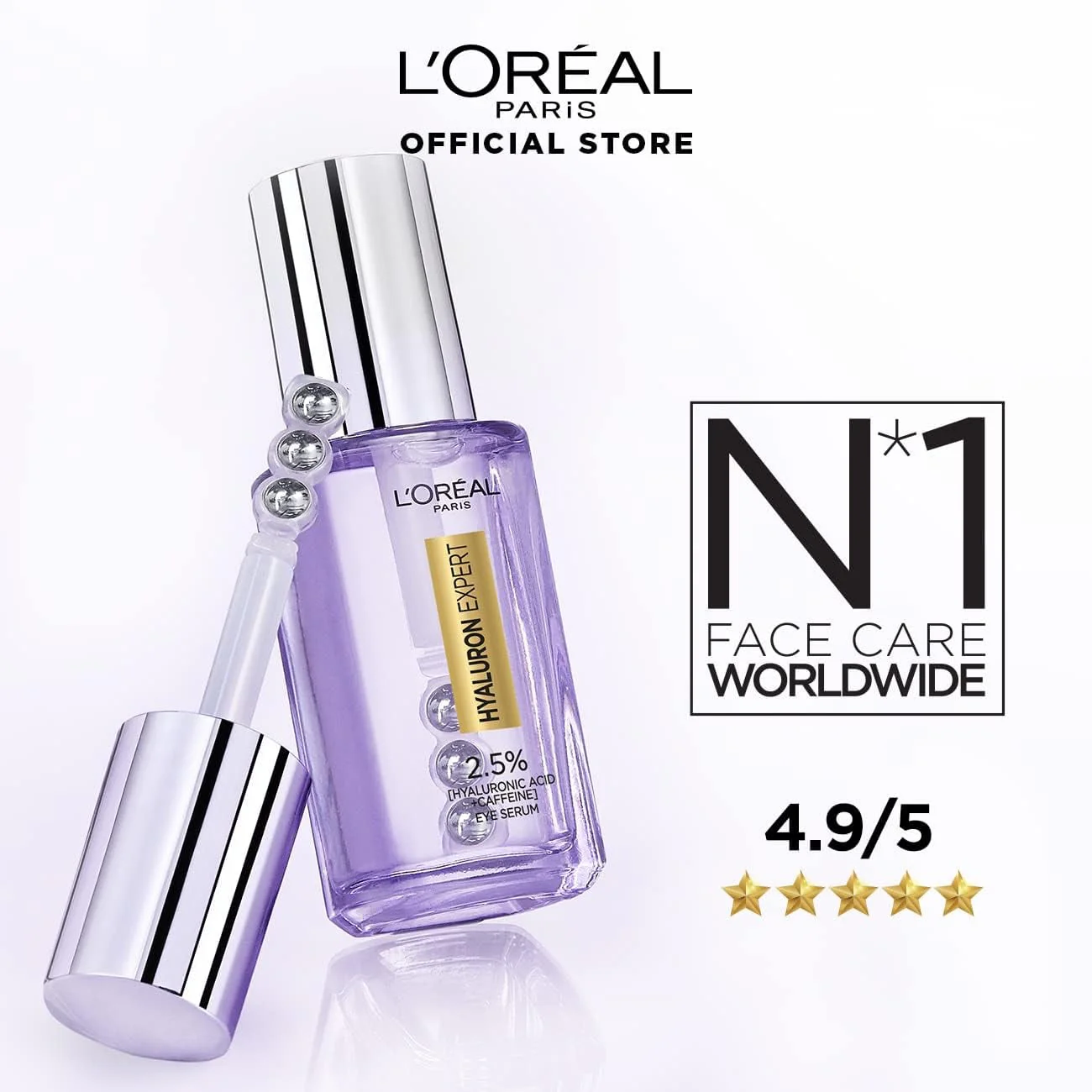 L'Oréal Paris Hyaluron Expert Eye Serum With 2.5% Hyaluronic Acid, Caffeine and Niacinamide - 20ml - Image 7