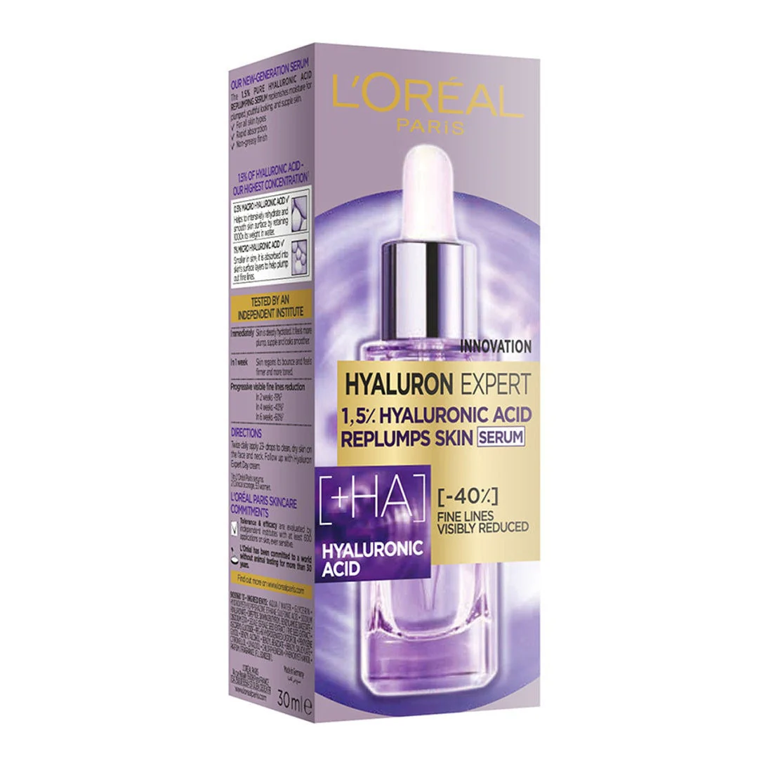 L'Oreal Paris Hyaluron Expert Face Serum 1.5% Hyaluronic Acid 30ml - Image 3