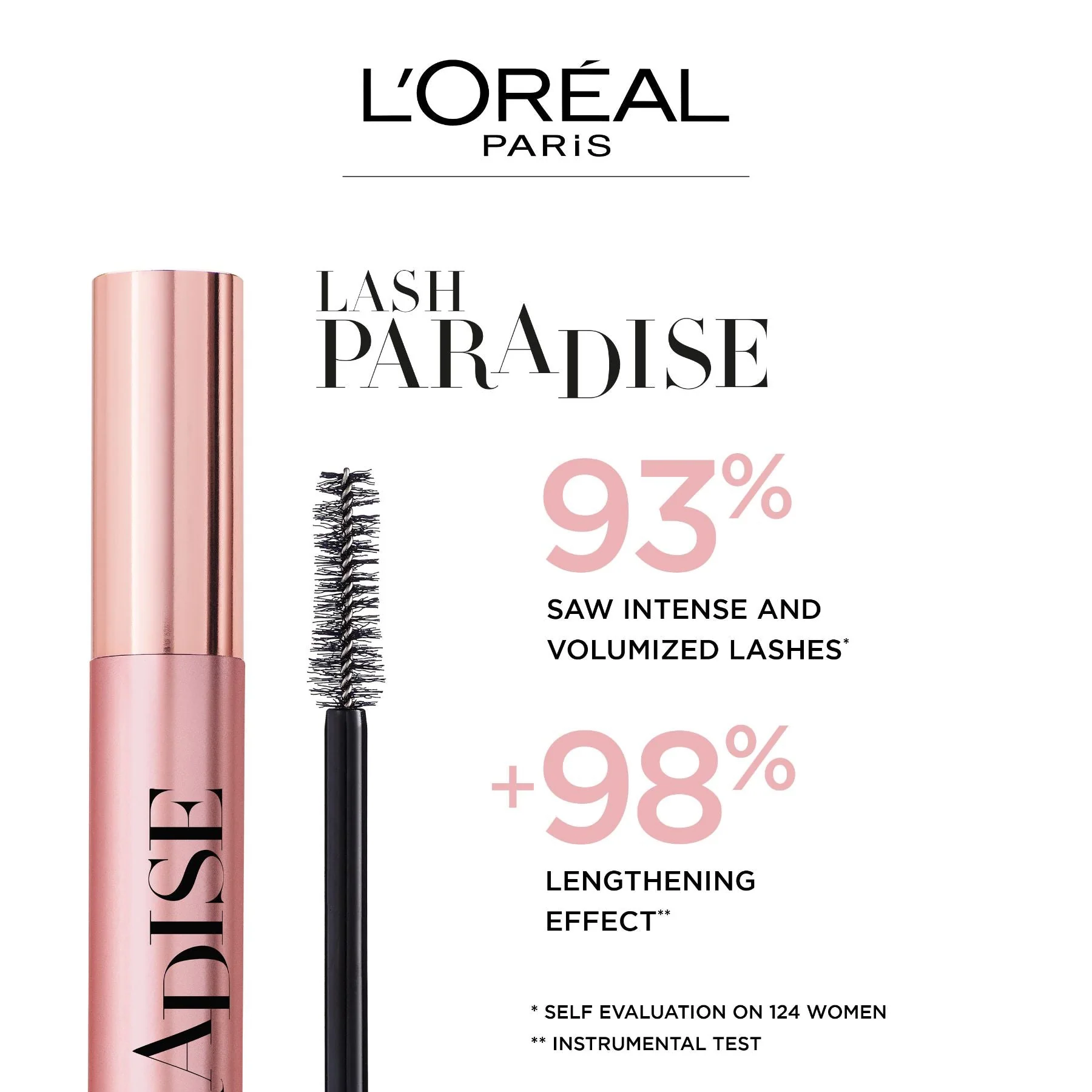 L'Oreal Paris Lash Paradise Mascara Intense Black Volumising - Image 5