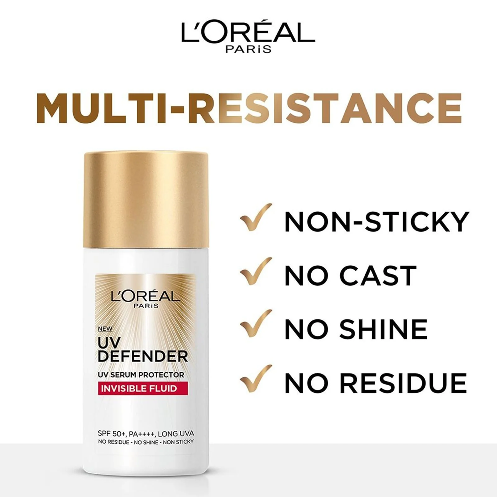 L'Oreal Paris UV Defender Invisible Fluid Sunscreen SPF50+ PA++++ 50ml - Image 6
