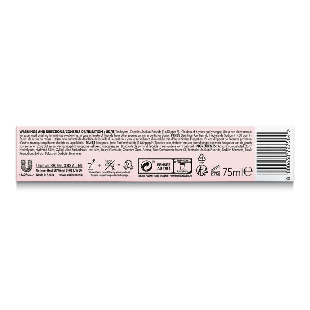 Love Beauty and Planet Wholesome Protection Toothpaste Rose & Aloe Vera 75ml - Image 2