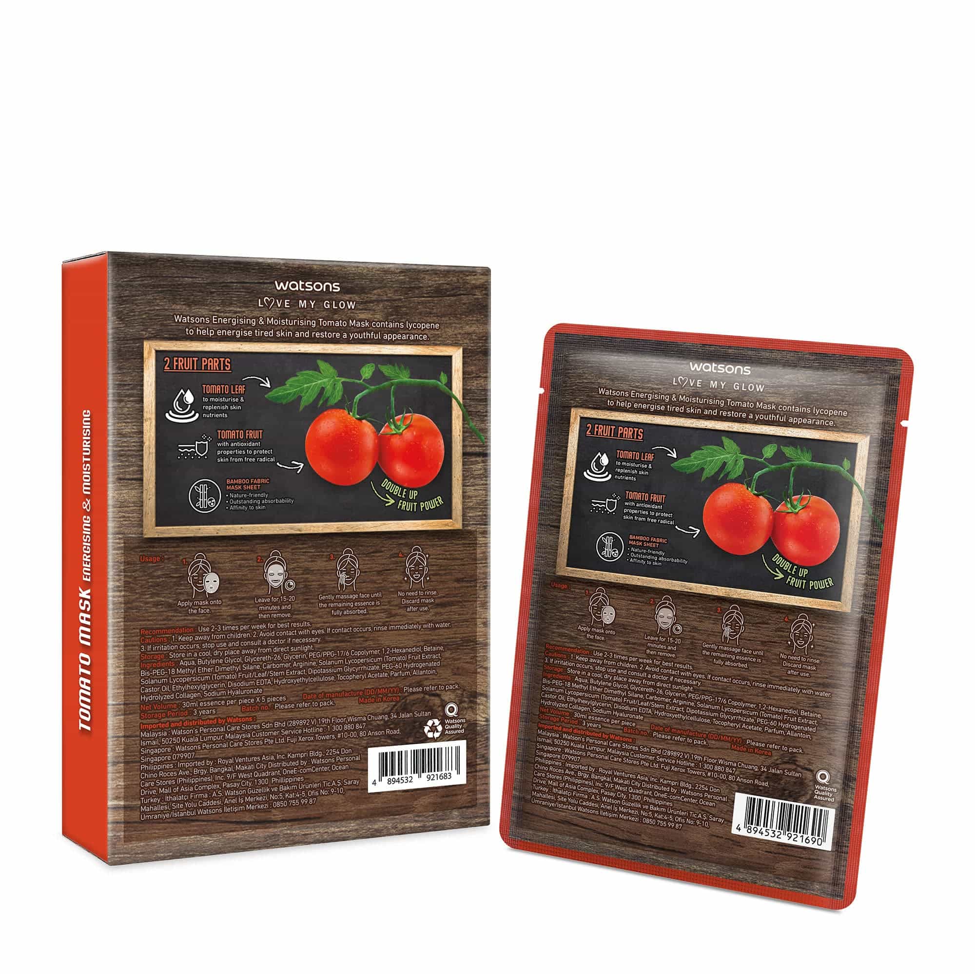 Love My Glow Energising Sheet Mask Tomato - Image 2