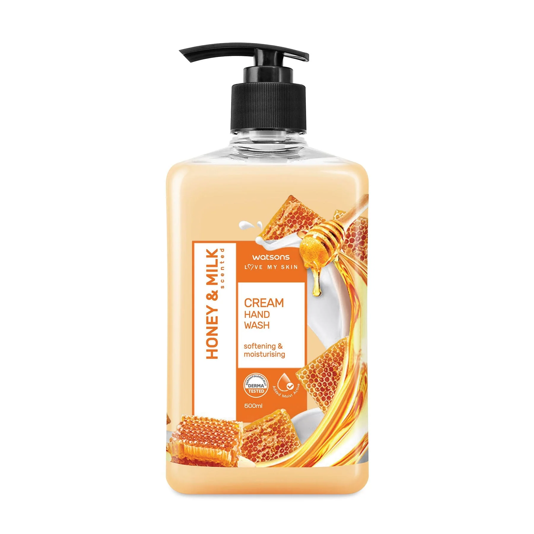 Love My Skin Cream Hand Wash Honey & Milk 500ml - Image 2