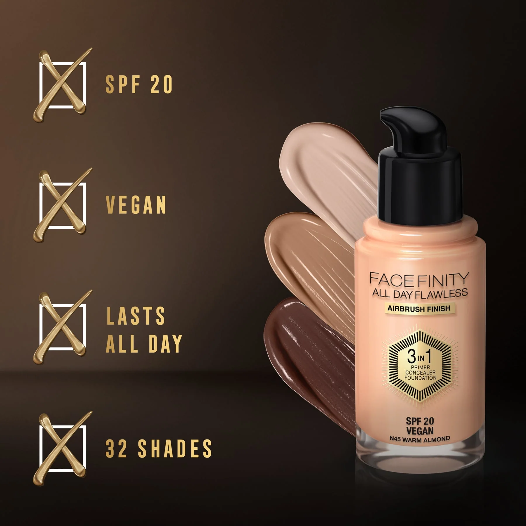 Max Factor Facefinity All Day Flawless 3 In 1 Foundation Matte Finish 30ml - Image 113