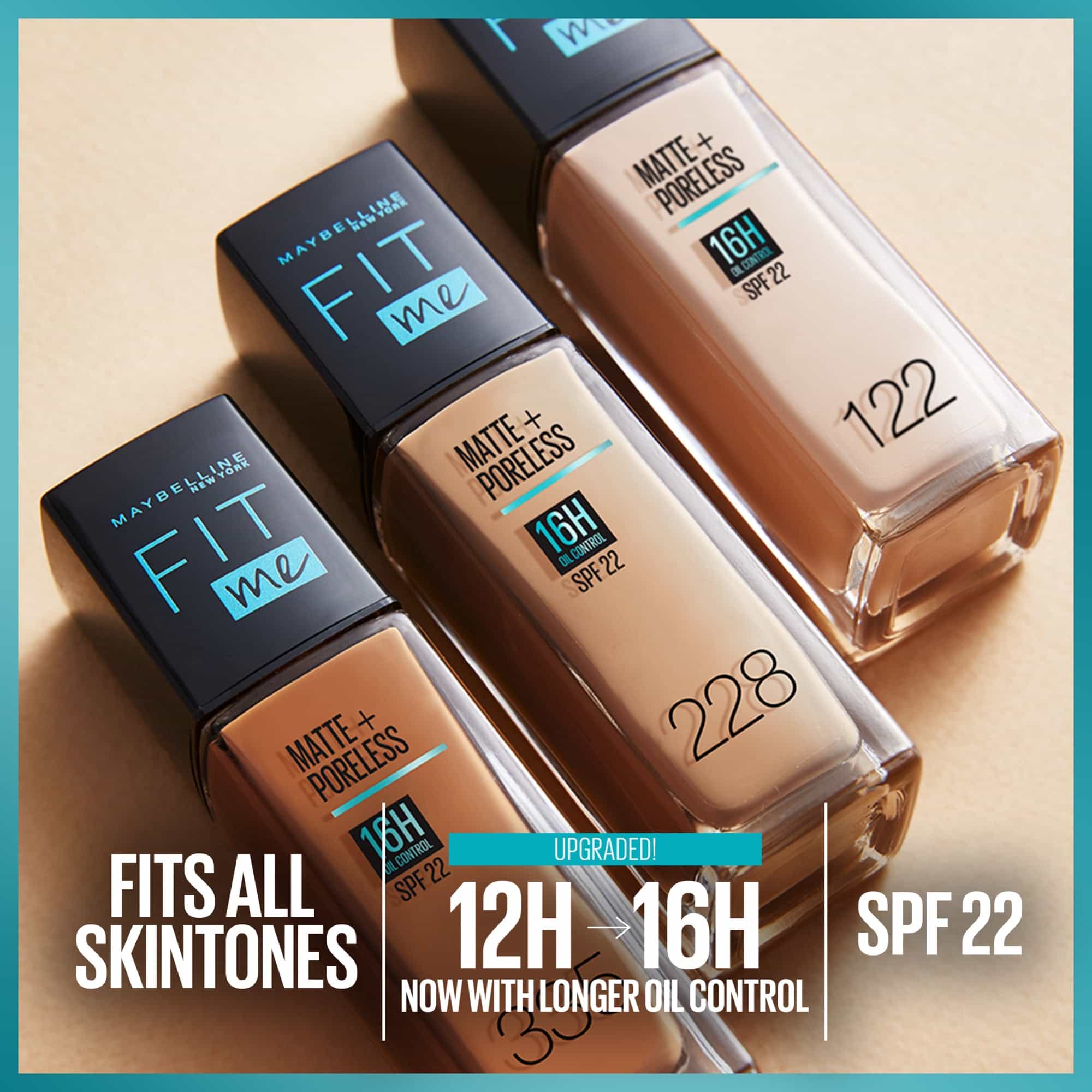 Maybelline Fit Me Matte+Poreless Liquid Foundation with SPF22 30ml - Image 12