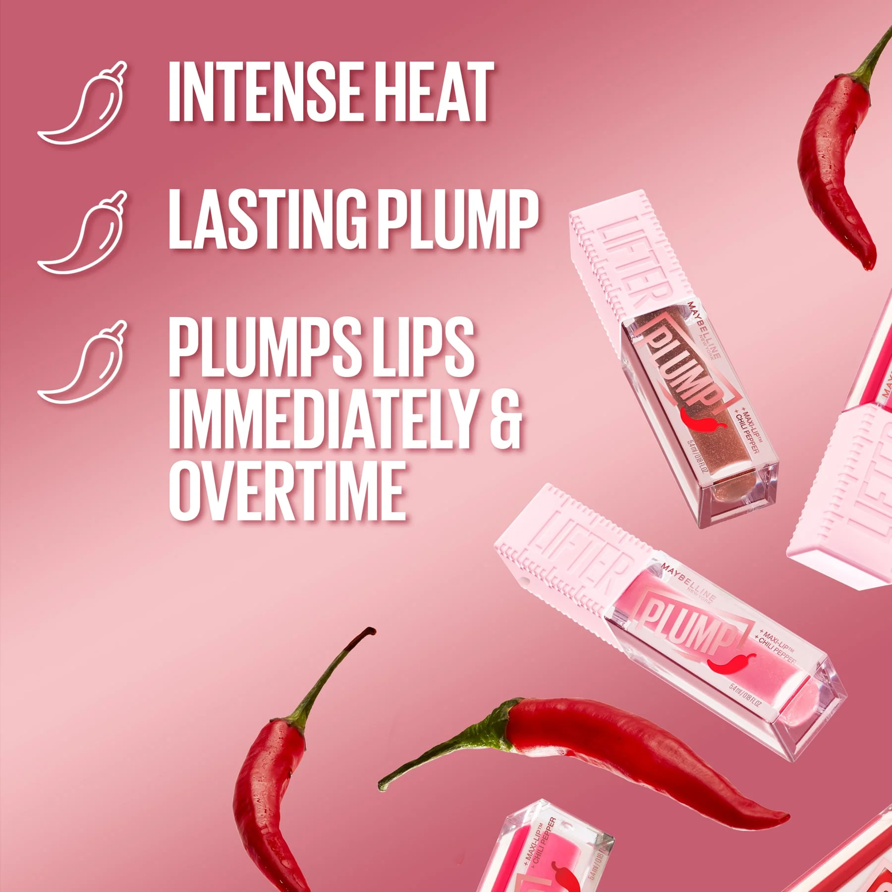 Maybelline Lifter Plump Lip Plumping Gloss with Chilli Pepper - Image 43