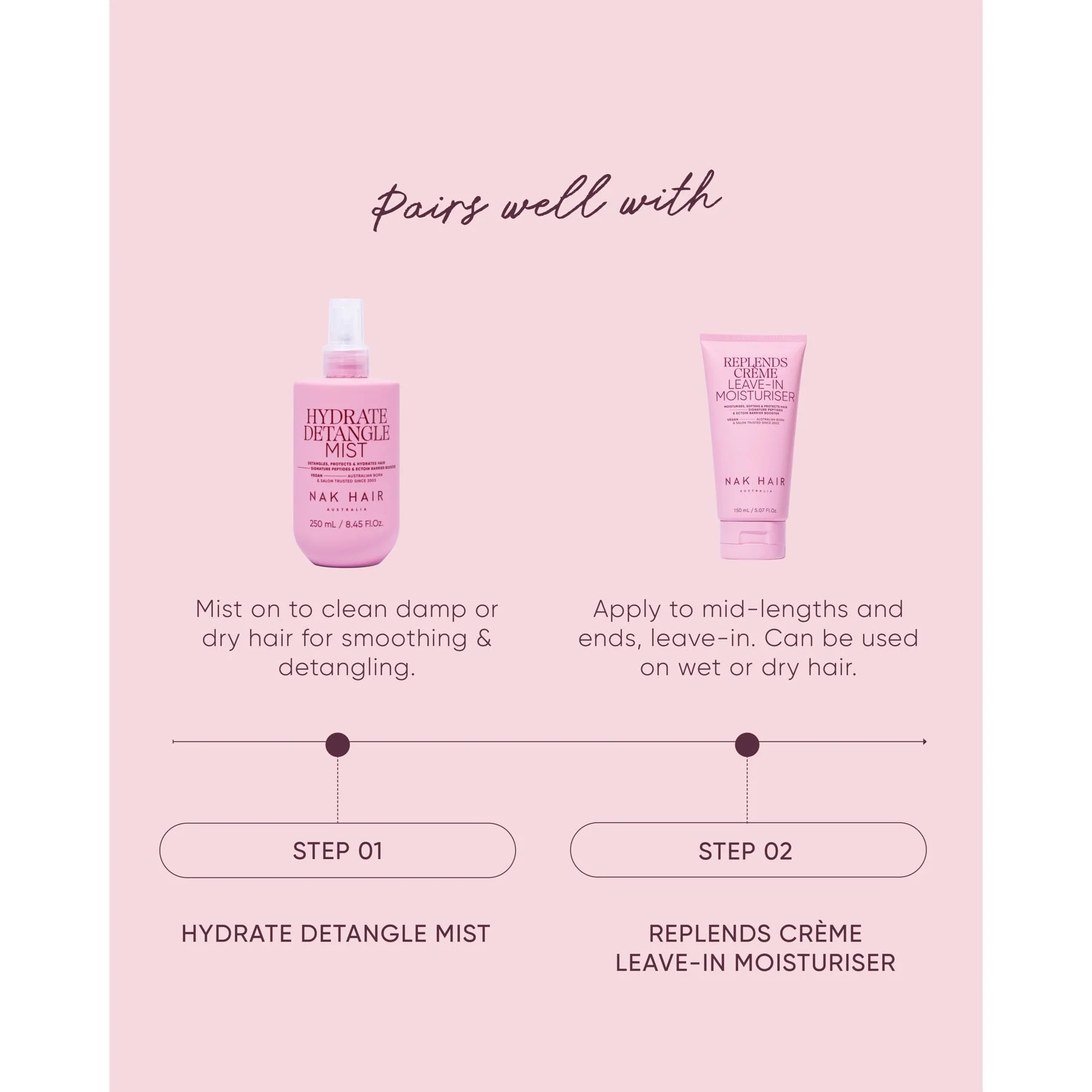 Nak Hair Signature Detangle Mist 250ml - Image 3
