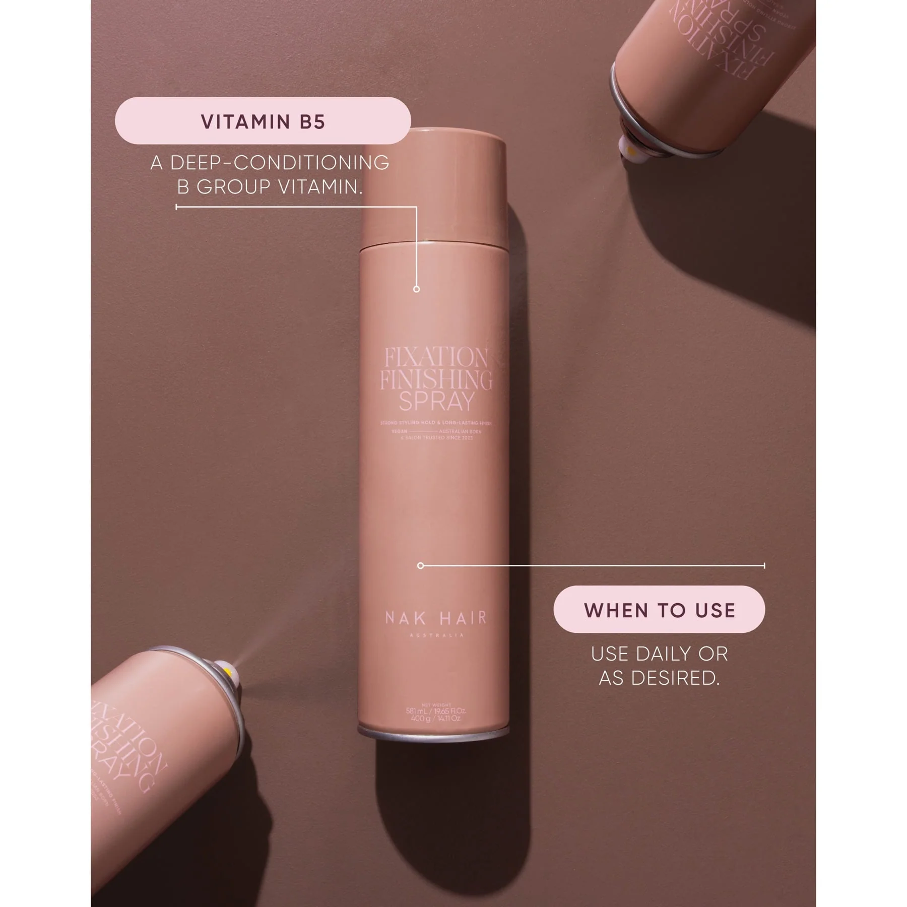 Nak Hair Signature Fixation Spray 400g - Image 6
