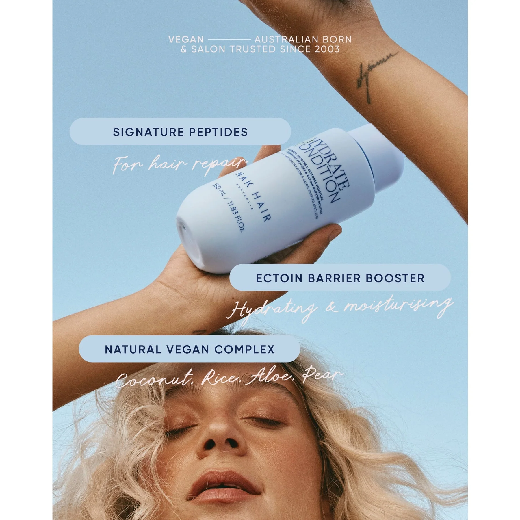 Nak Hair Signature Hydrate Condition 350ml - Image 3
