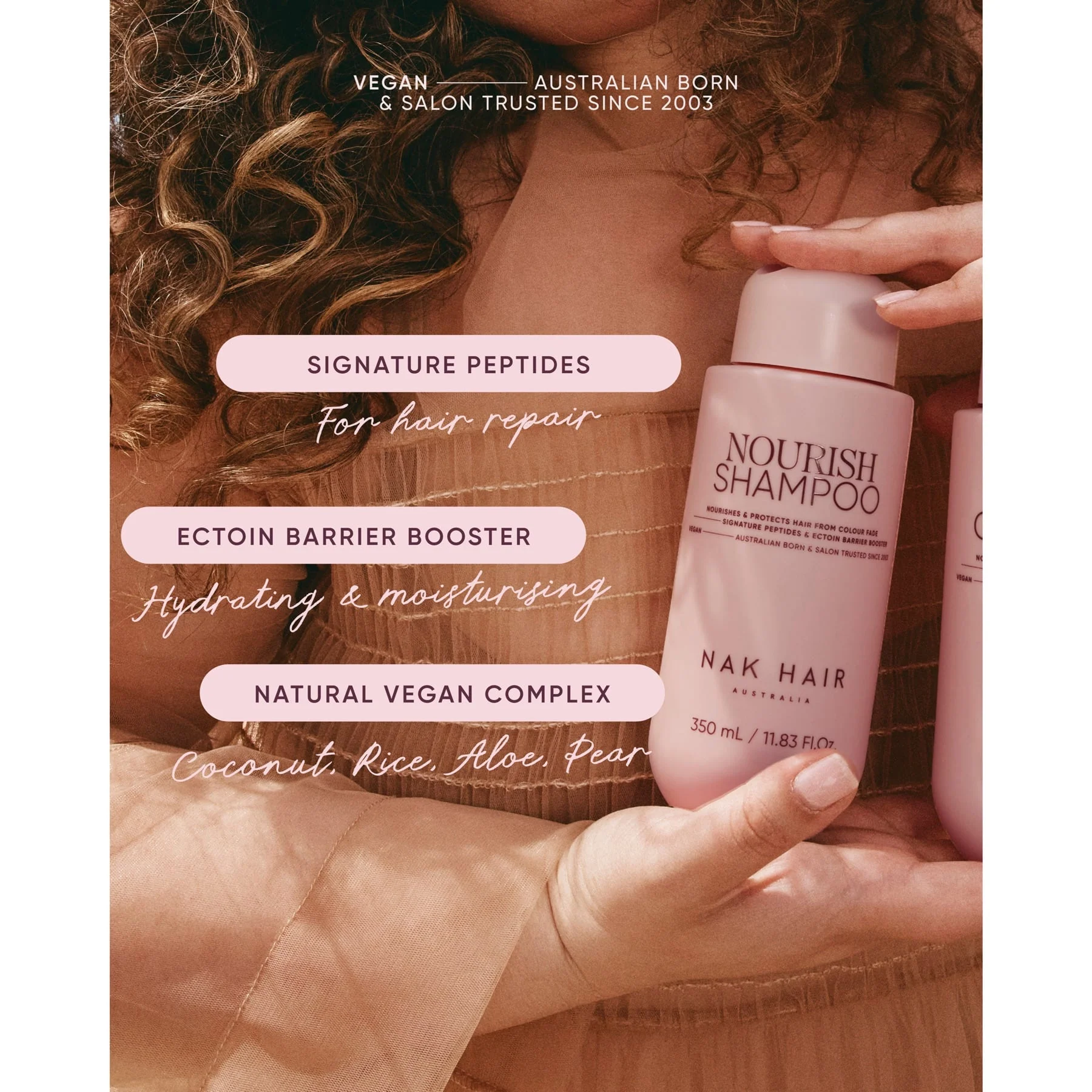 Nak Hair Signature Nourish Shampoo 350ml - Image 3