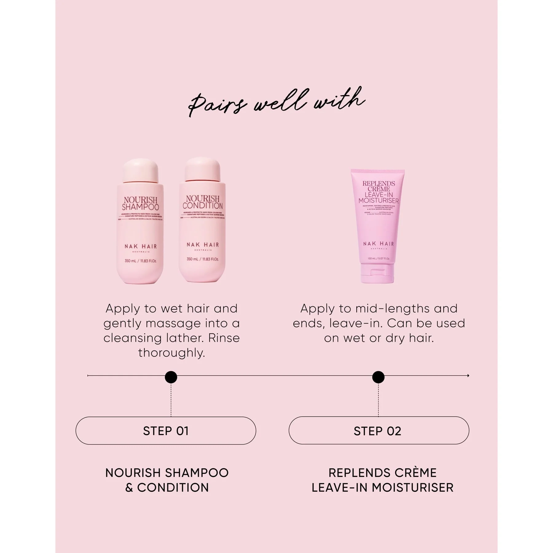Nak Hair Signature Nourish Shampoo 350ml - Image 7