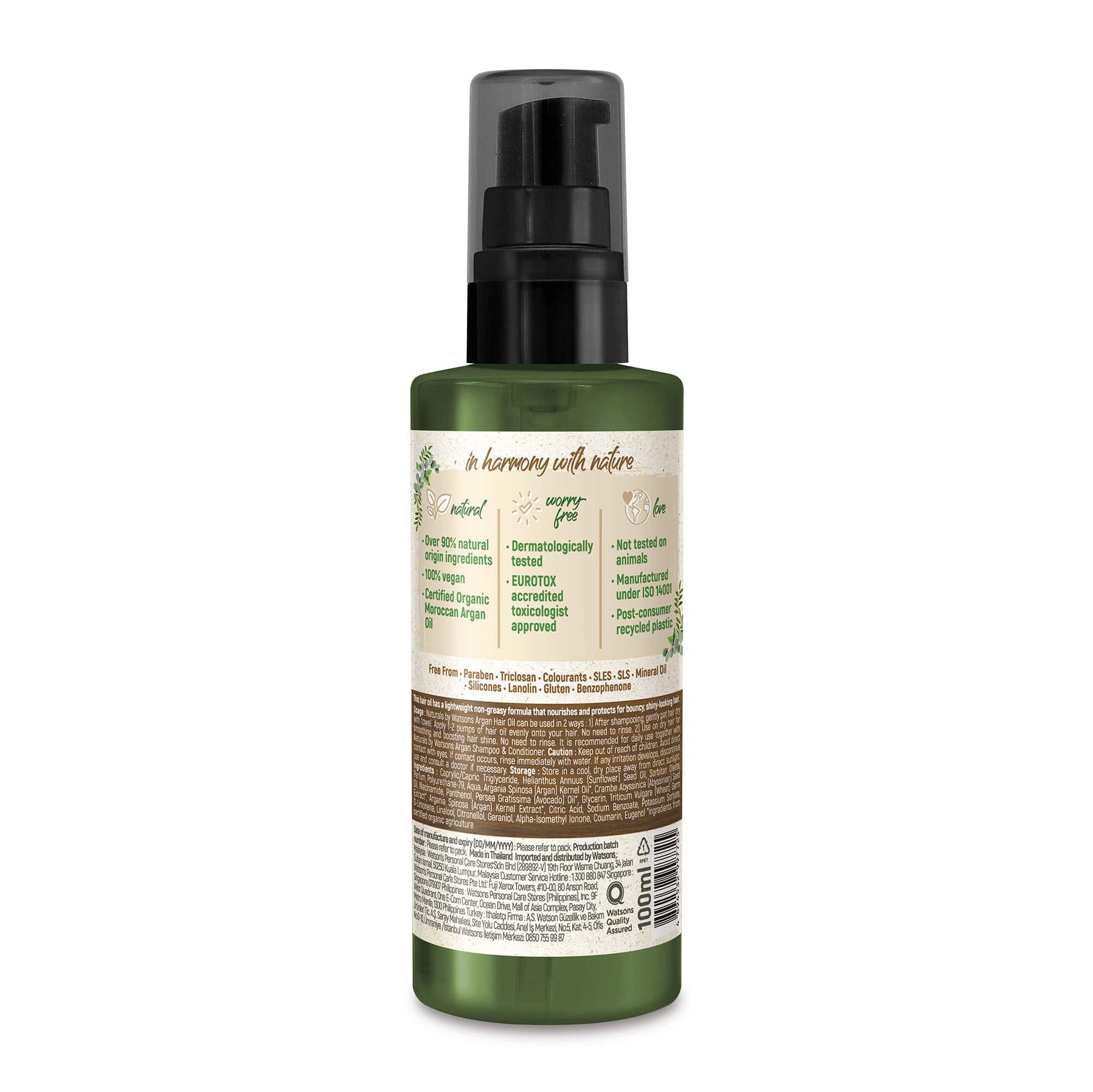 Naturals by Watsons Revitalising Hair Oil Argan Very Dry, Damaged Hair 100ml - Image 2