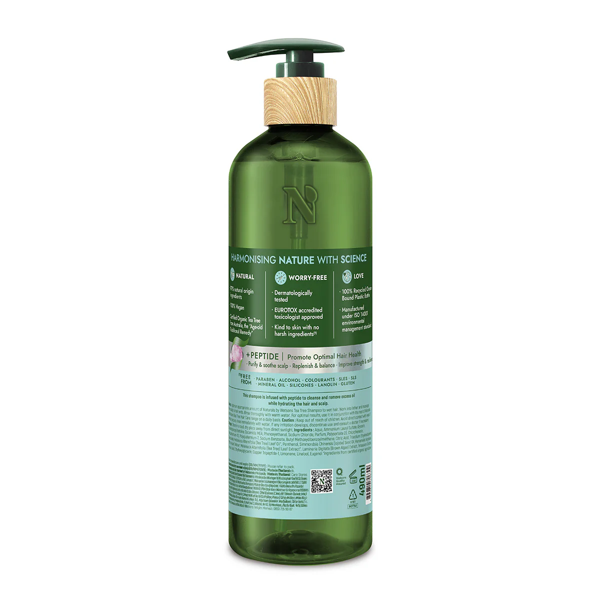 Naturals by Watsons Tea Tree Shampoo 490ml - Image 2