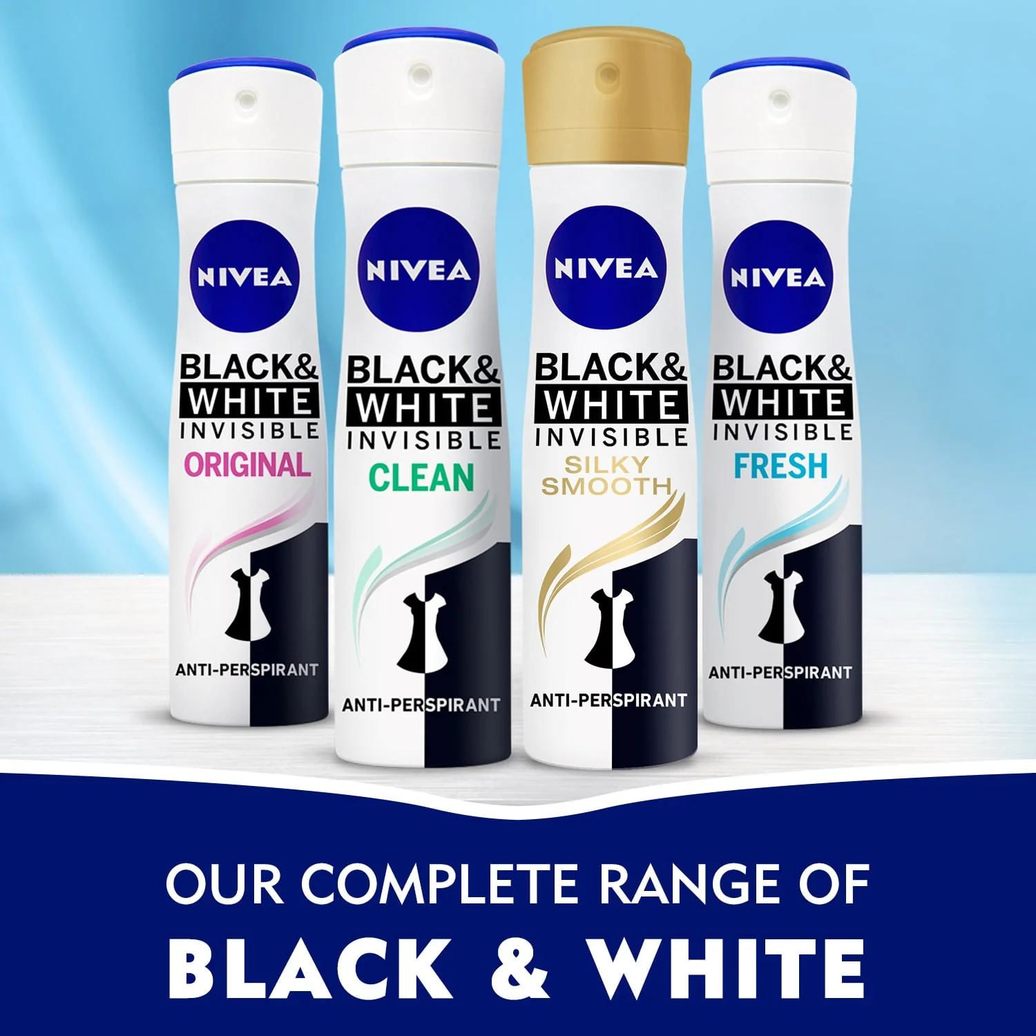 Nivea Anti-Perspirant Deodorant Spray Black & White Invisible Original 150ml - Image 6