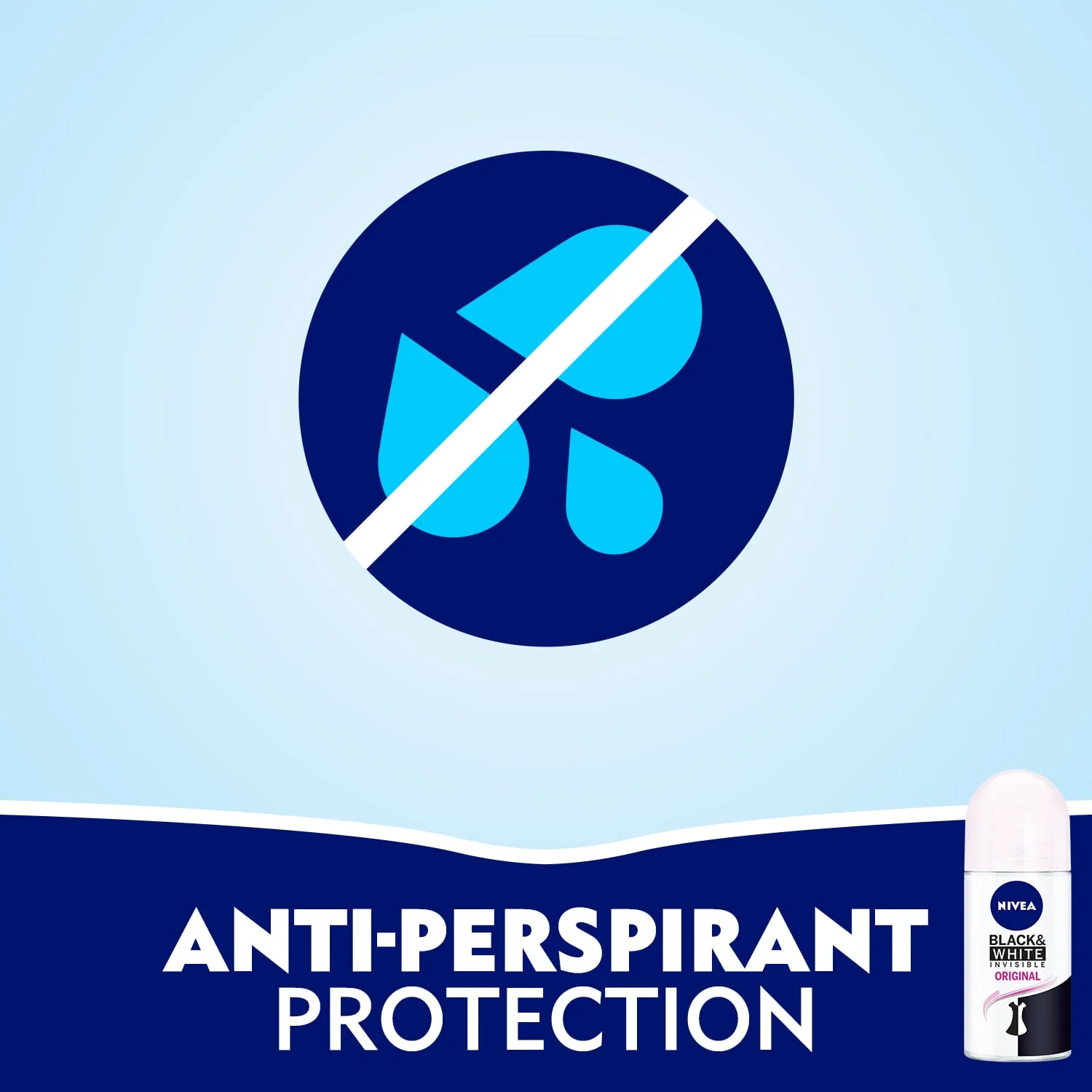 Nivea Anti-Perspirant Roll-On Black & White Invisible Original 50ml - Image 3