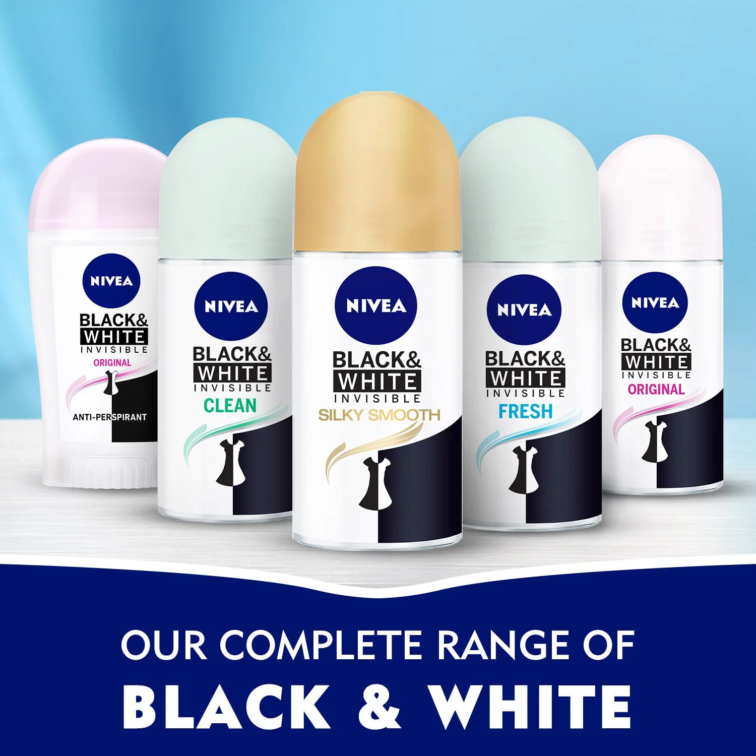 Nivea Anti-Perspirant Roll-On Black & White Invisible Original 50ml - Image 6