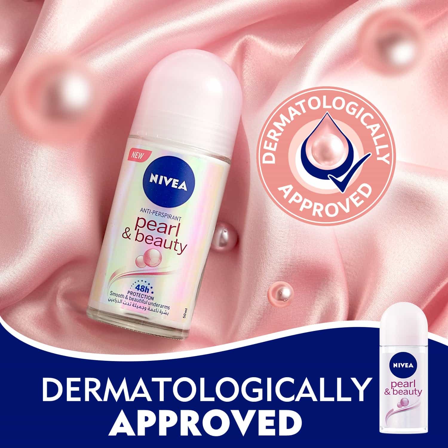 Nivea Anti-Perspirant Roll-On Pearl & Beauty 50ml - Image 4