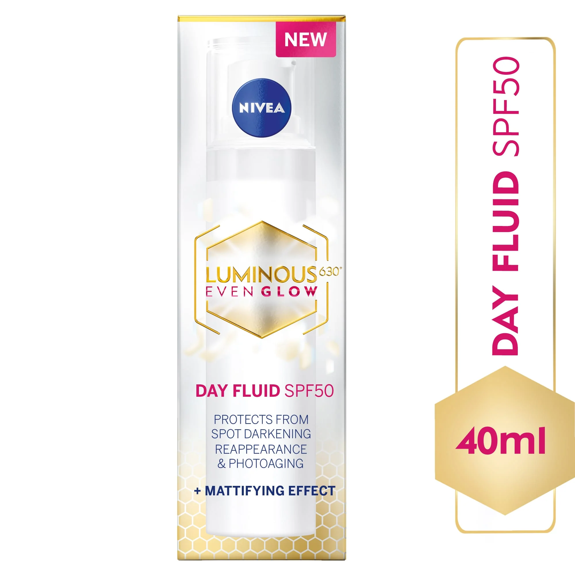 Nivea Luminous630 Even Glow Spot Protection Day Fluid Cream SPF50 40ml - Image 3