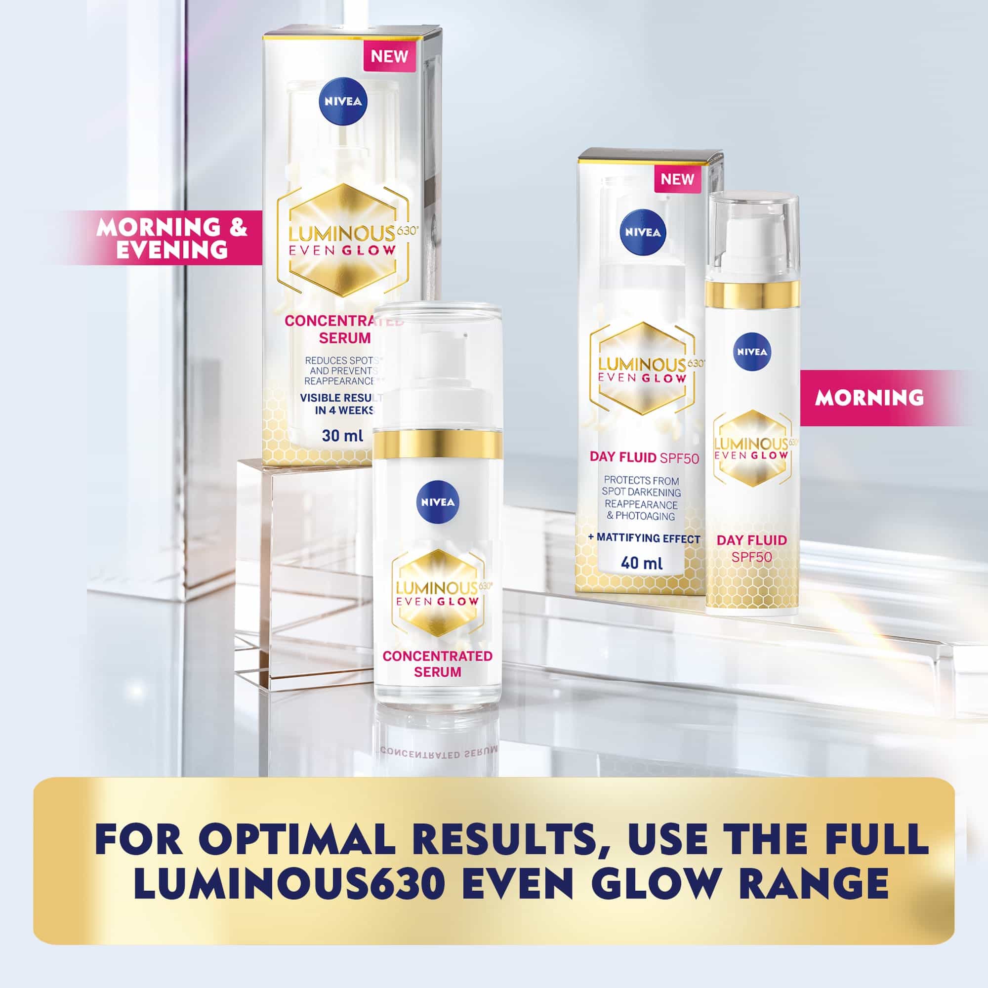 Nivea Luminous630 Even Glow Spot Protection Day Fluid Cream SPF50 40ml - Image 9