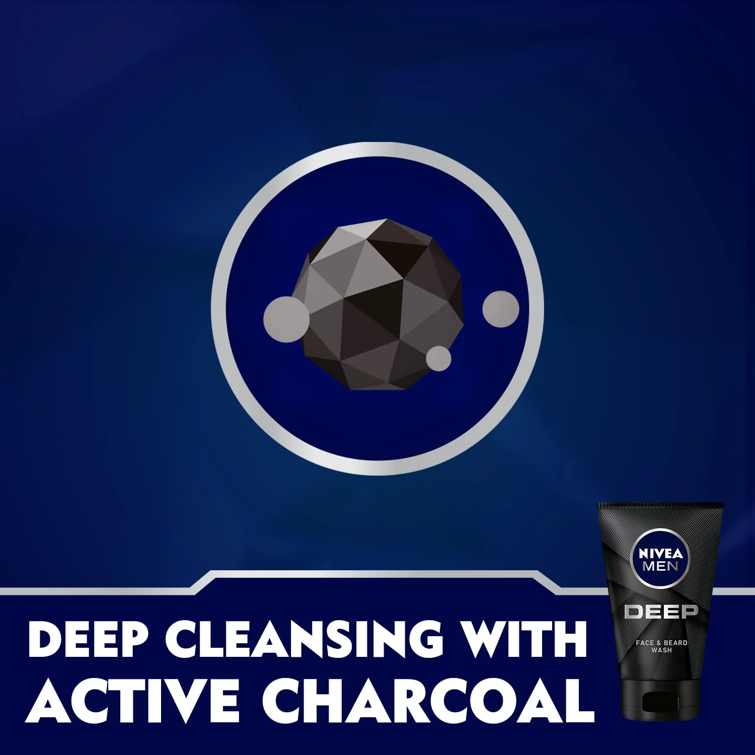 Nivea Men Deep Face & Beard Wash 100ml - Image 3