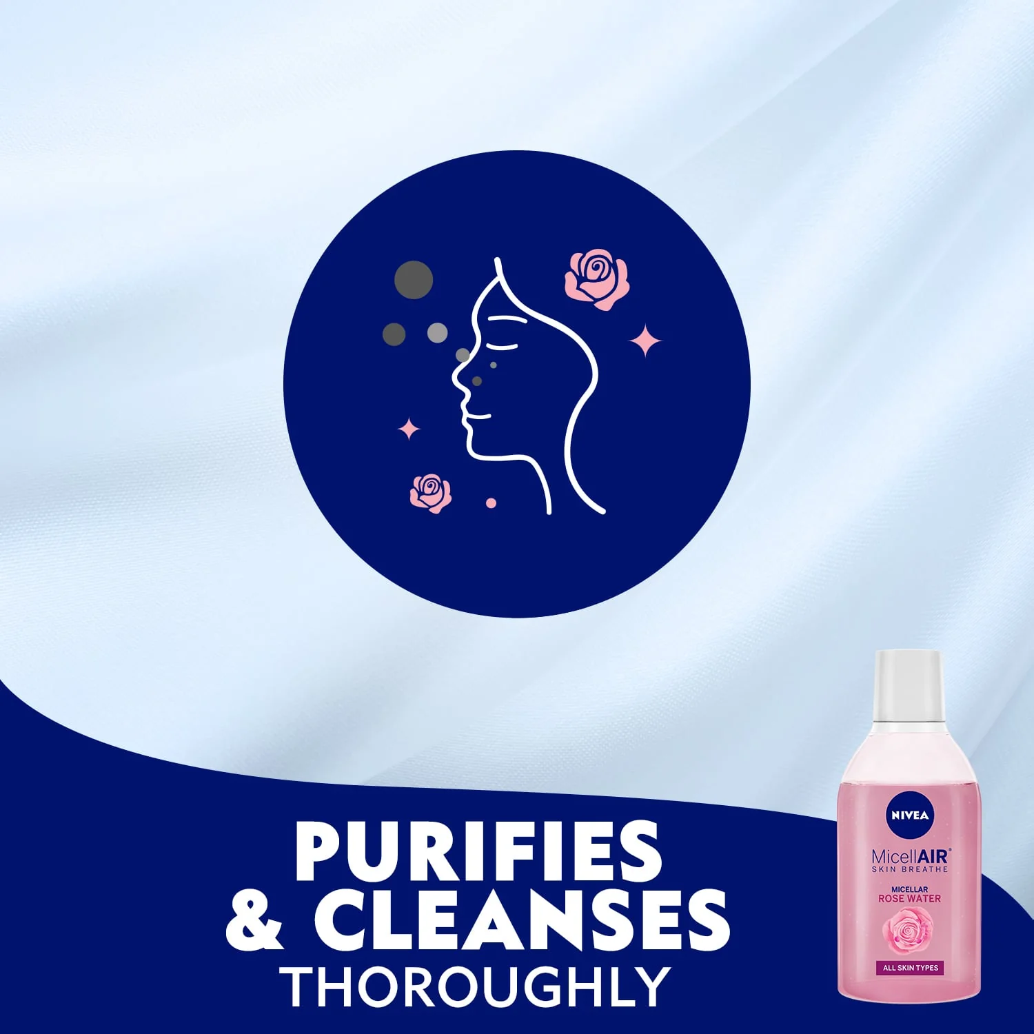 Nivea MicellAIR Skin Breathe Cleansing Micellar Water Rose Water 400ml - Image 4