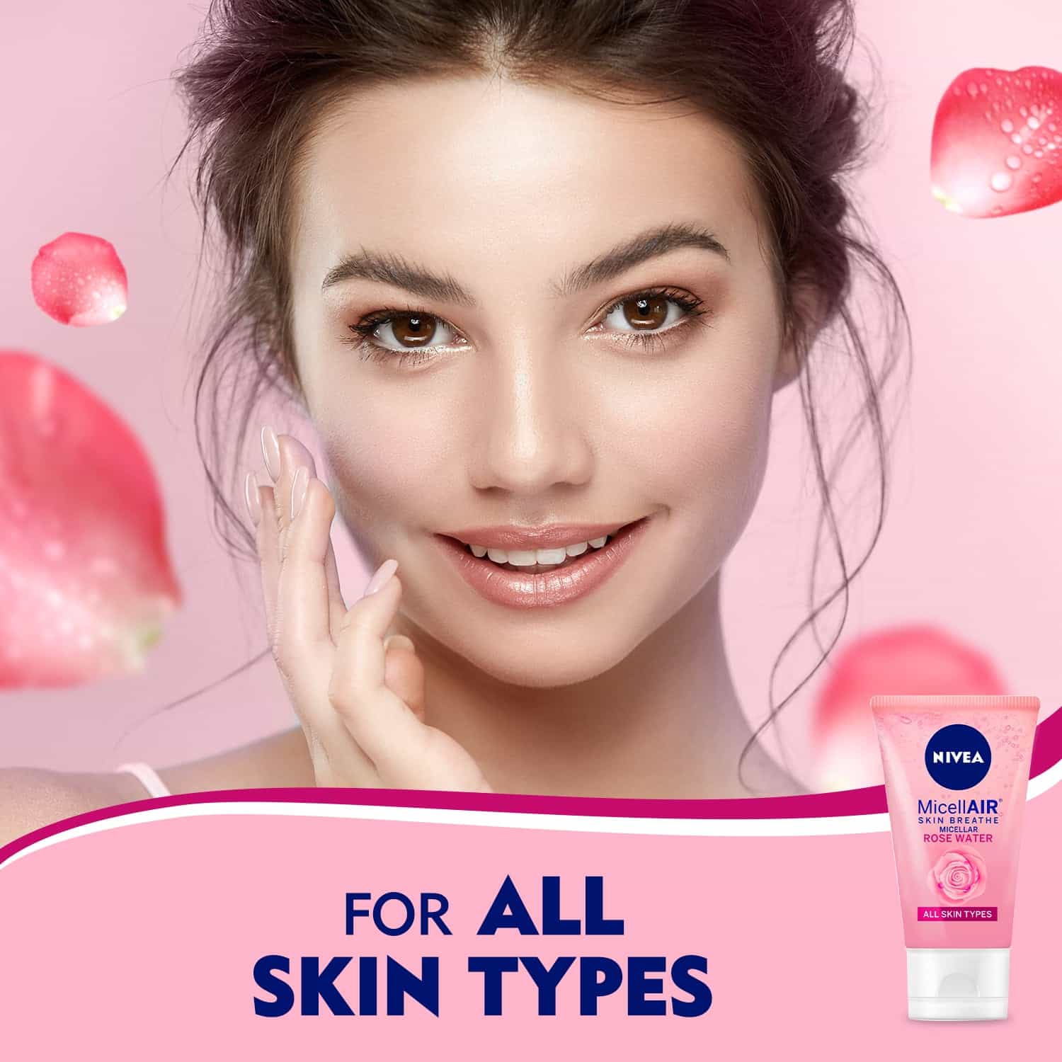 Nivea Rose Care Micellar Face Wash Organic Rose Water 150ml - Image 5