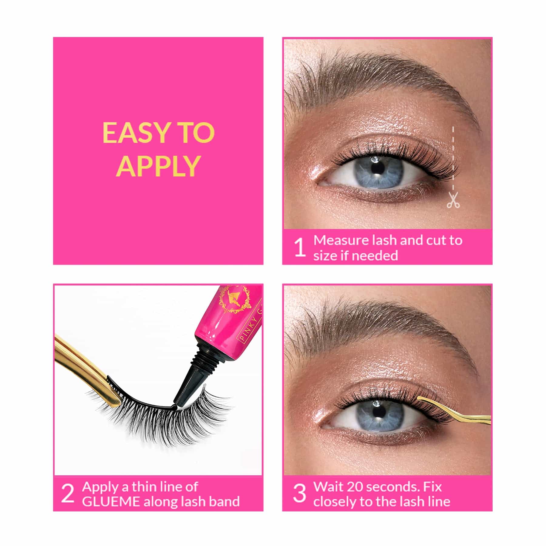 Pinky Goat Celina Natural Vegan False Eyelashes 1 pair - Image 4