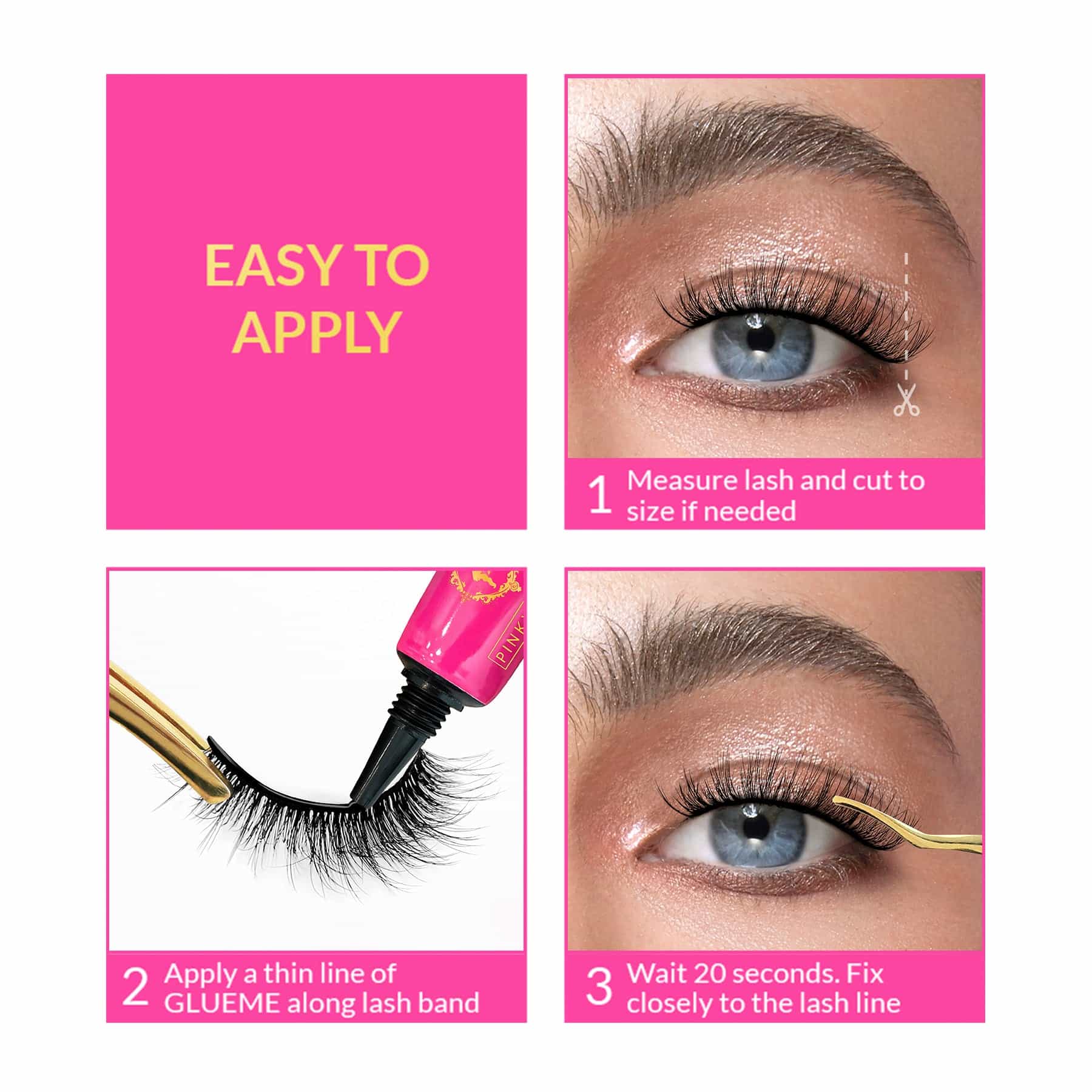 Pinky Goat Jamila Volumising Vegan False Eyelashes 1 pair - Image 4