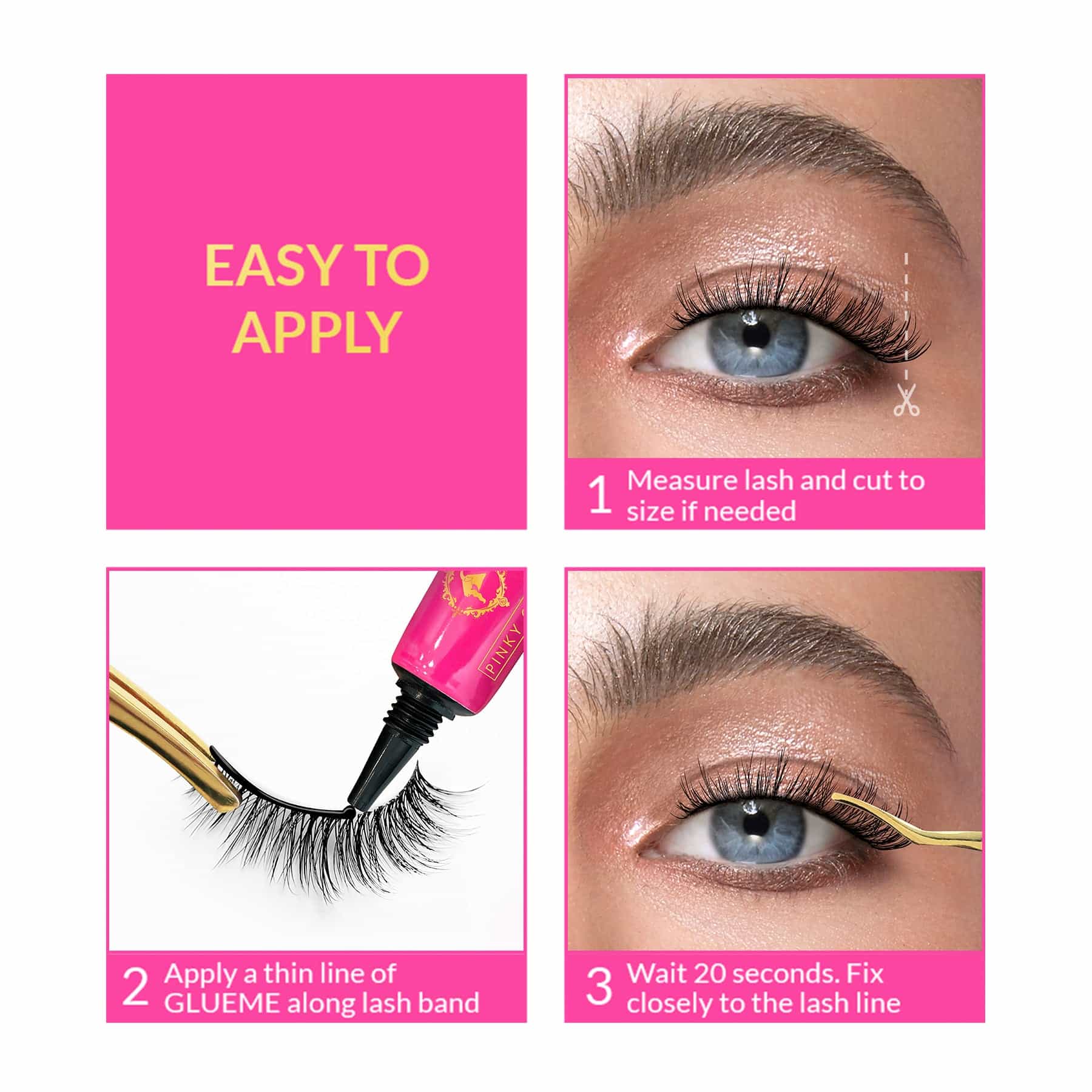 Pinky Goat Leya Lengthening Vegan False Eyelashes 1 pair - Image 4