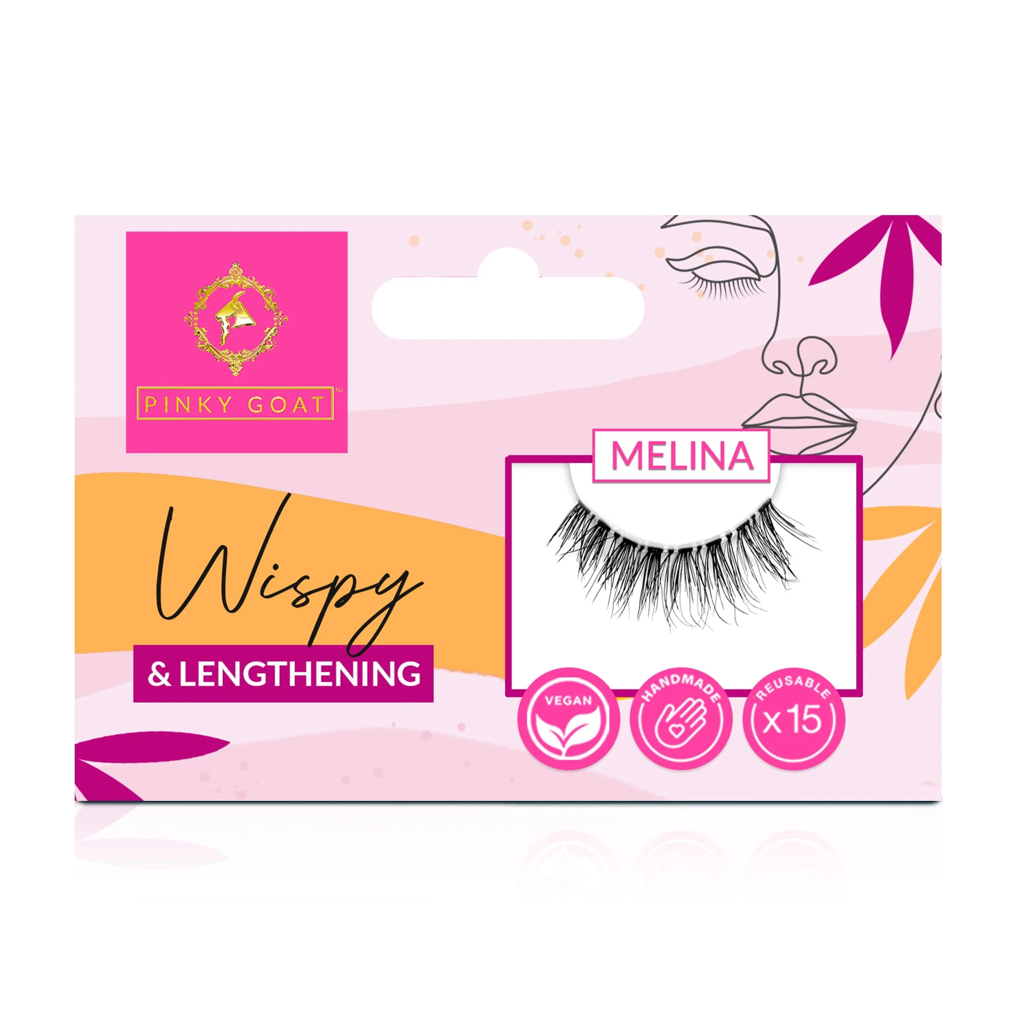 Pinky Goat Wispy & Natural Melina False Eyelashes 1 pair