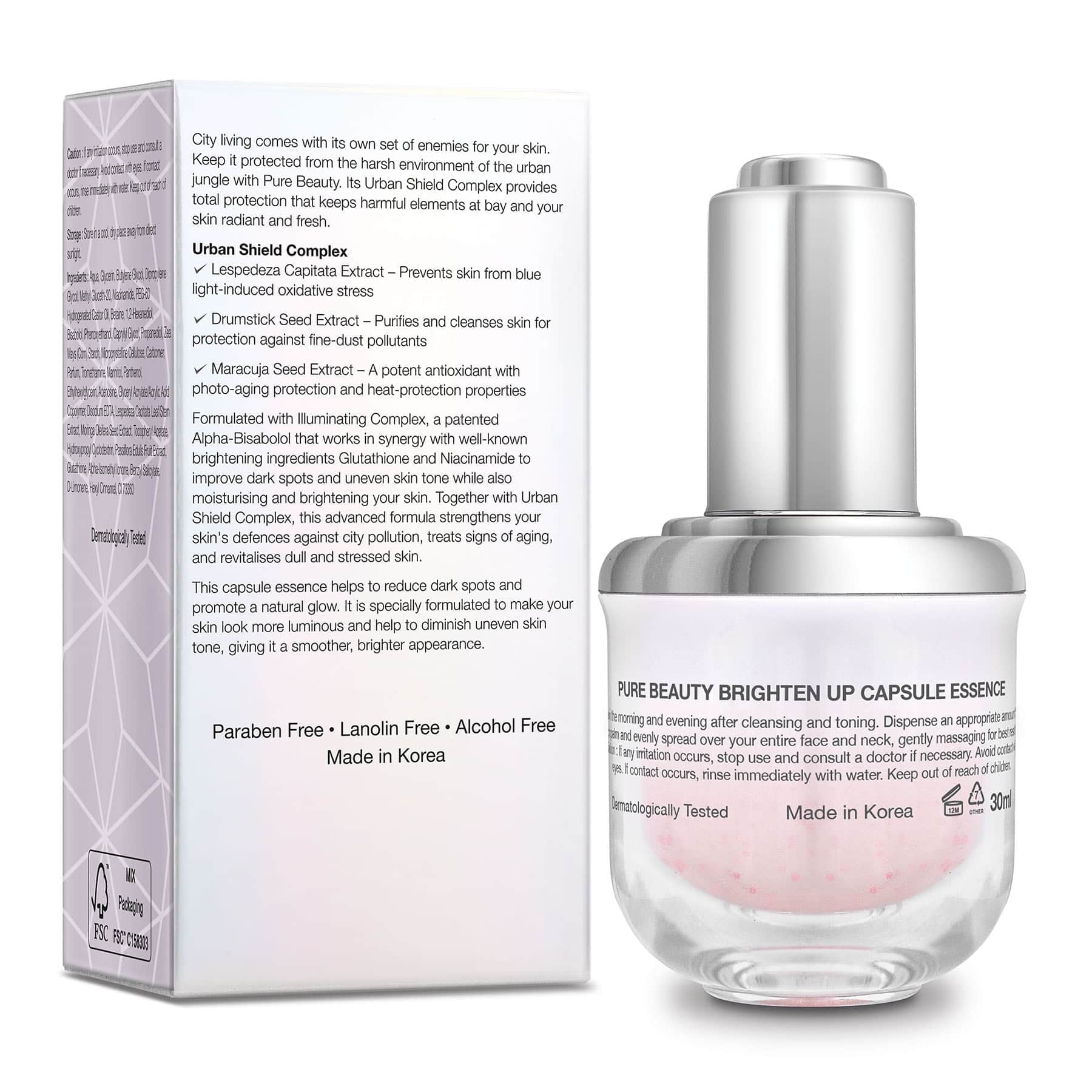 Pure Beauty Brighten Up Capsule Essence Brightening Face Serum 30ml - Image 3