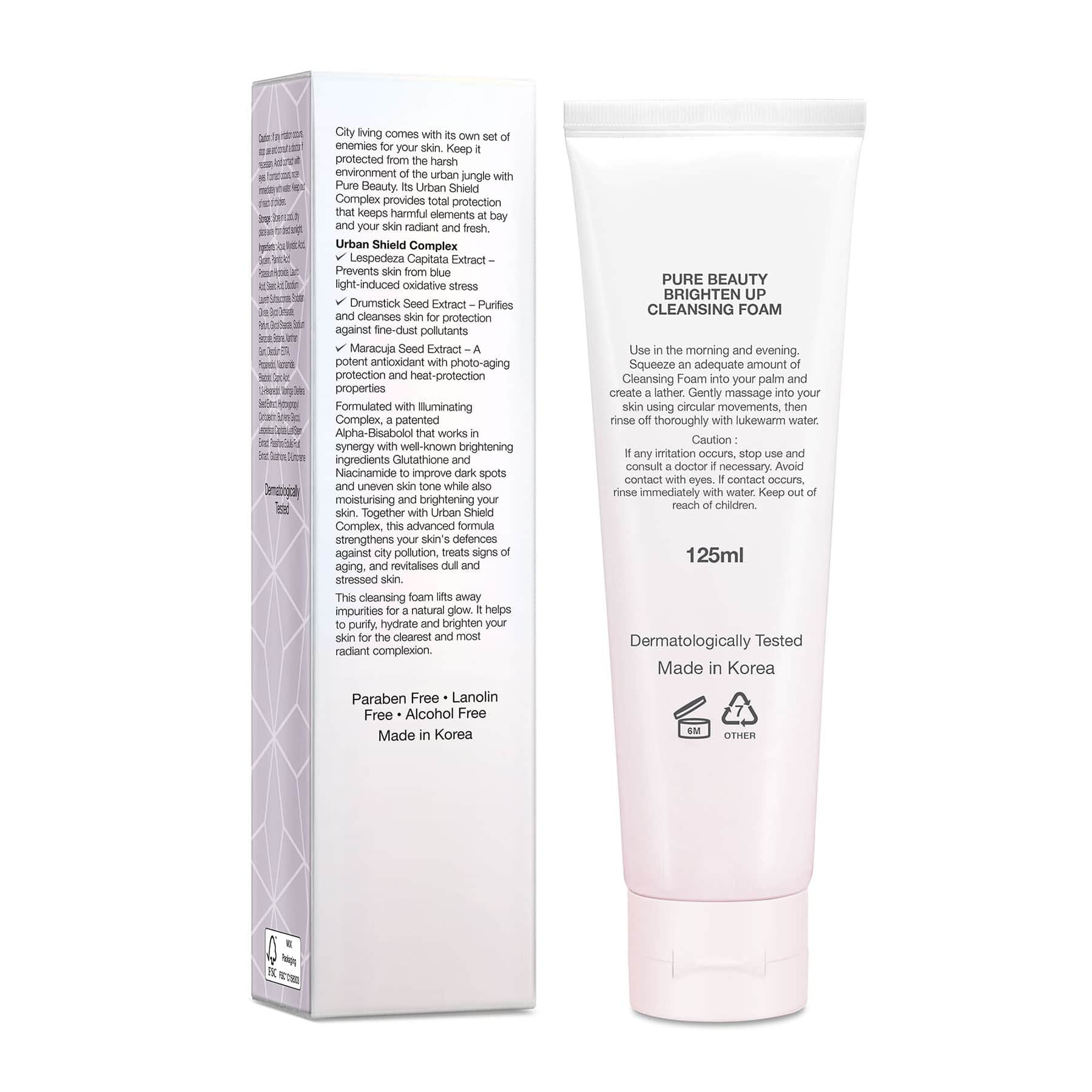 Pure Beauty Brighten Up Cleansing Foam Brightening 125ml - Image 4