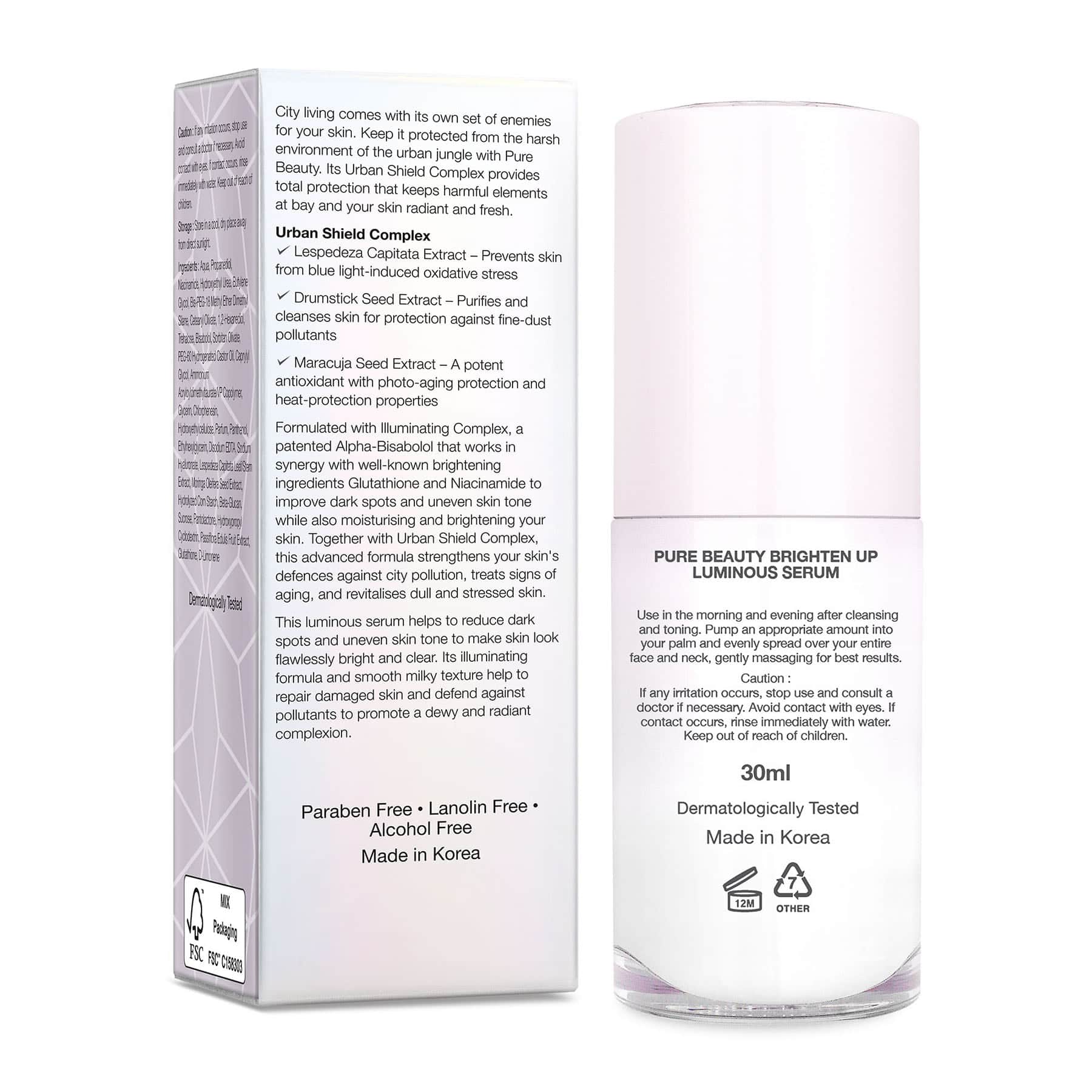 Pure Beauty Brighten Up Luminous Serum Brightening 30ml - Image 4