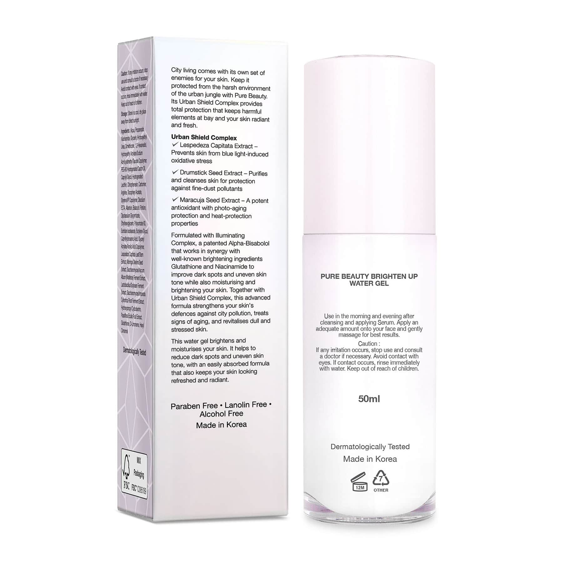 Pure Beauty Brighten Up Water Gel Brightening 50ml - Image 4