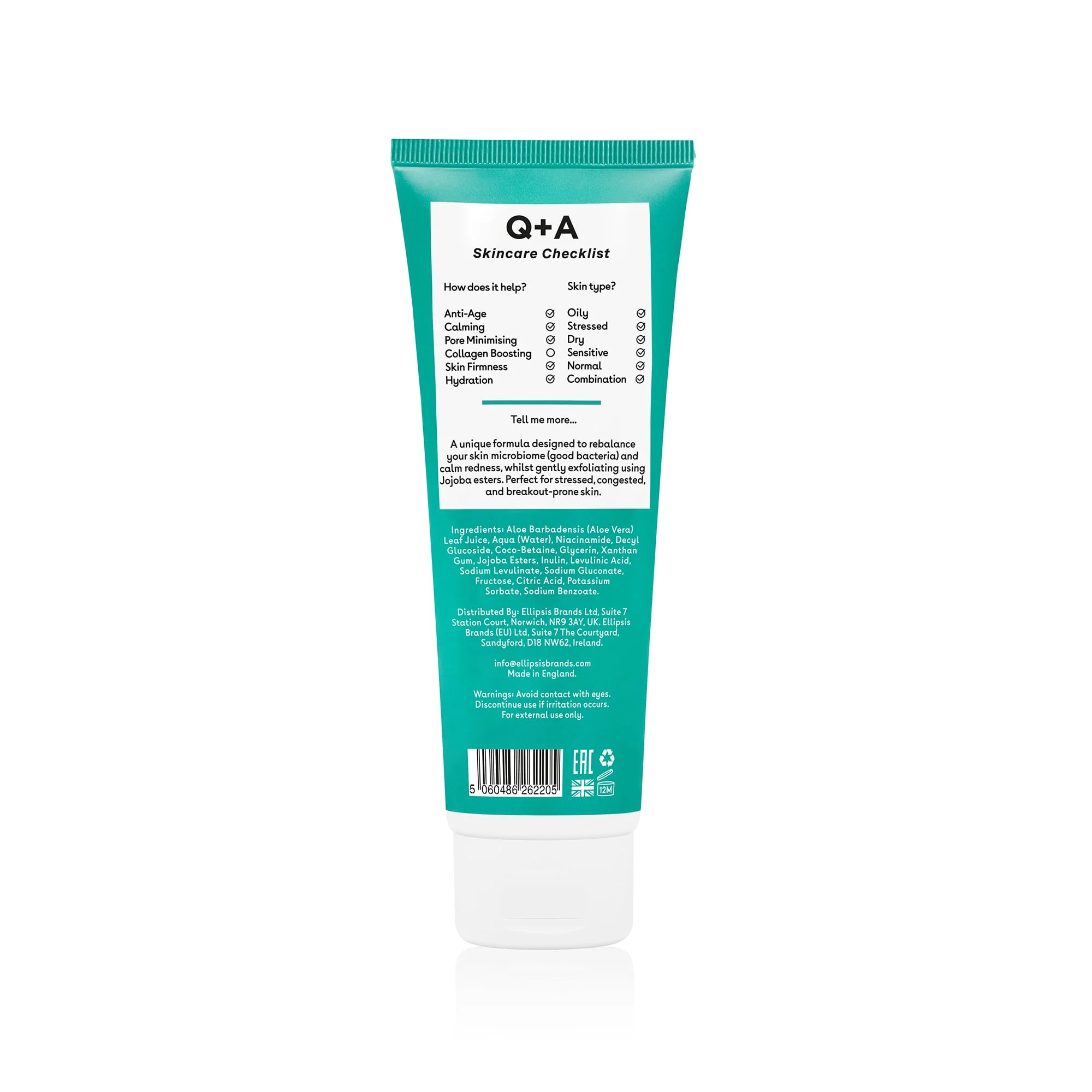 Q+A Niacinamide Gentle Exfoliating Cleanser 125ml - Image 2