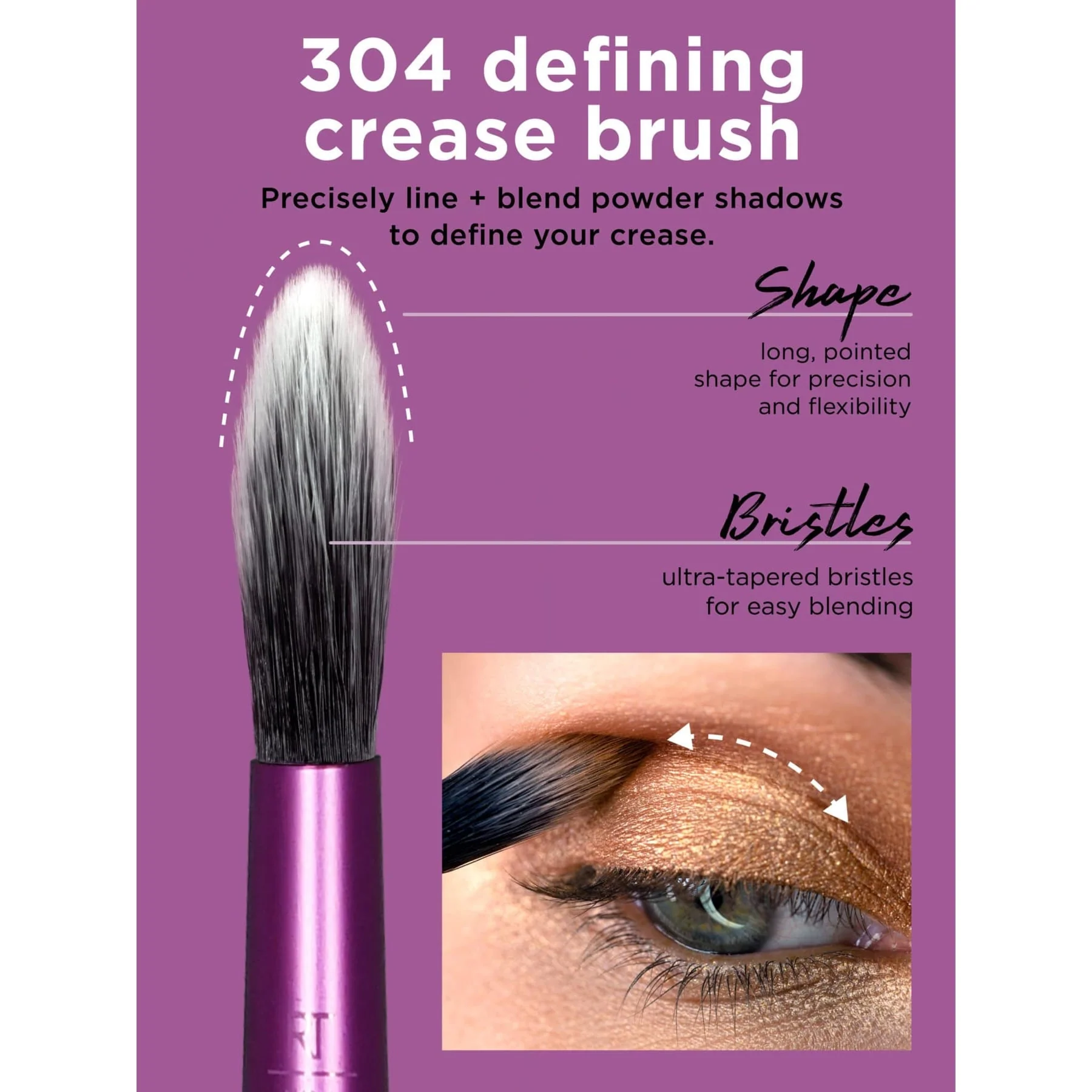 Real Techniques Everyday Eye Essentials Makeup Brush Kit 8pc - Image 10