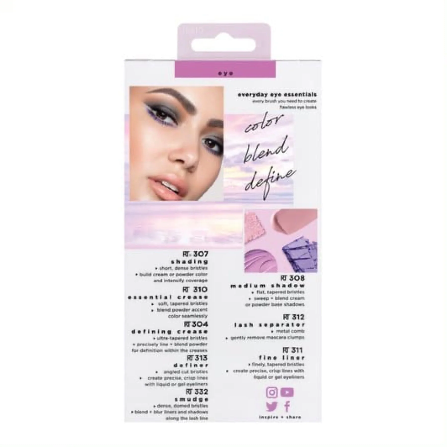 Real Techniques Everyday Eye Essentials Makeup Brush Kit 8pc - Image 3