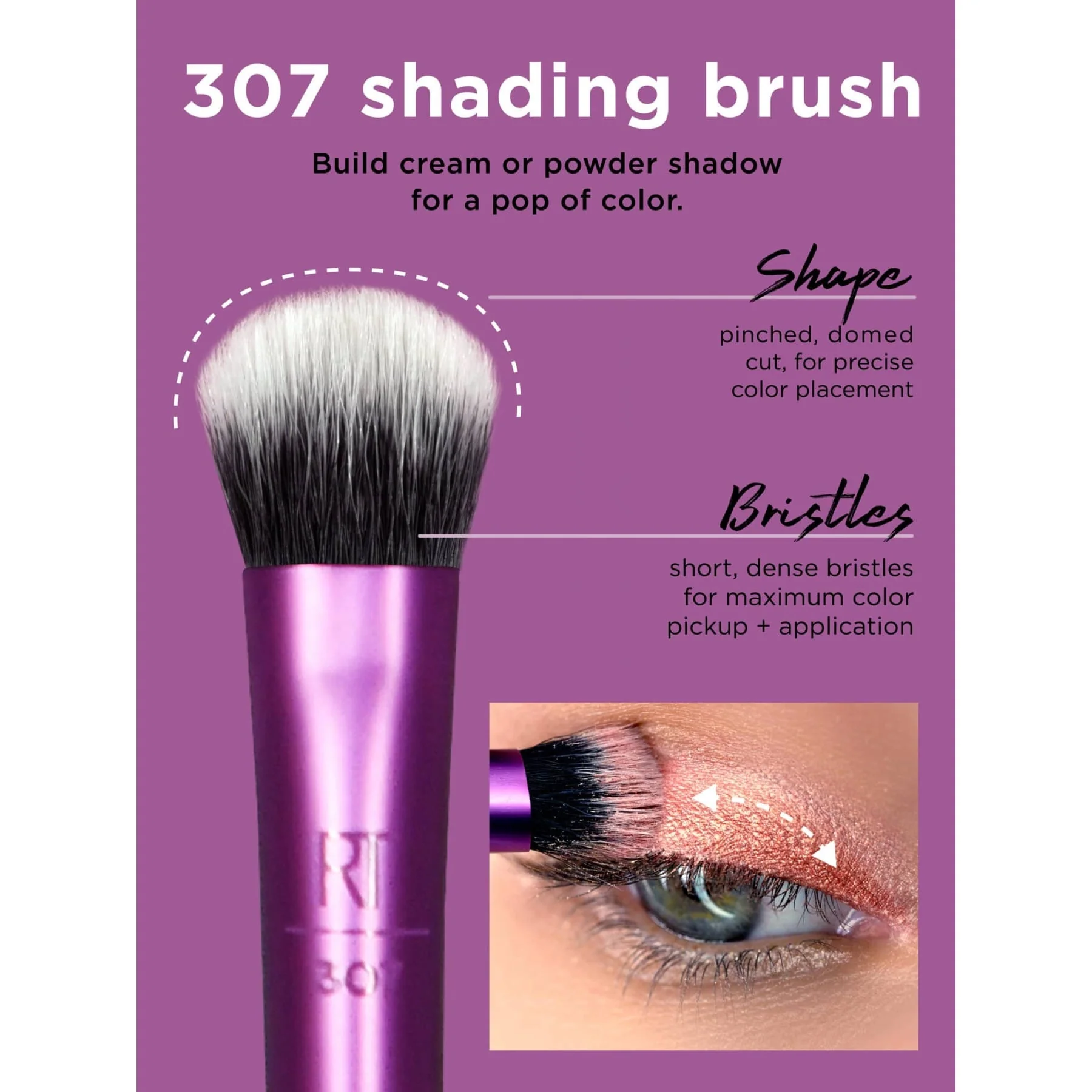 Real Techniques Everyday Eye Essentials Makeup Brush Kit 8pc - Image 9